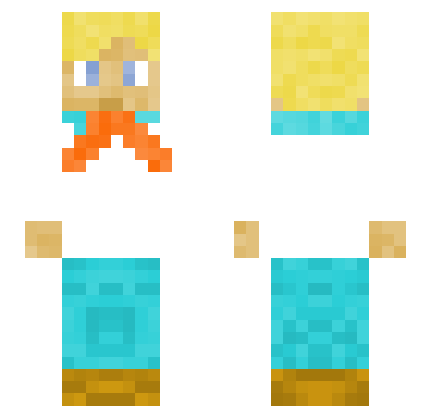 seaniboi17 Minecraft skin, front and back view