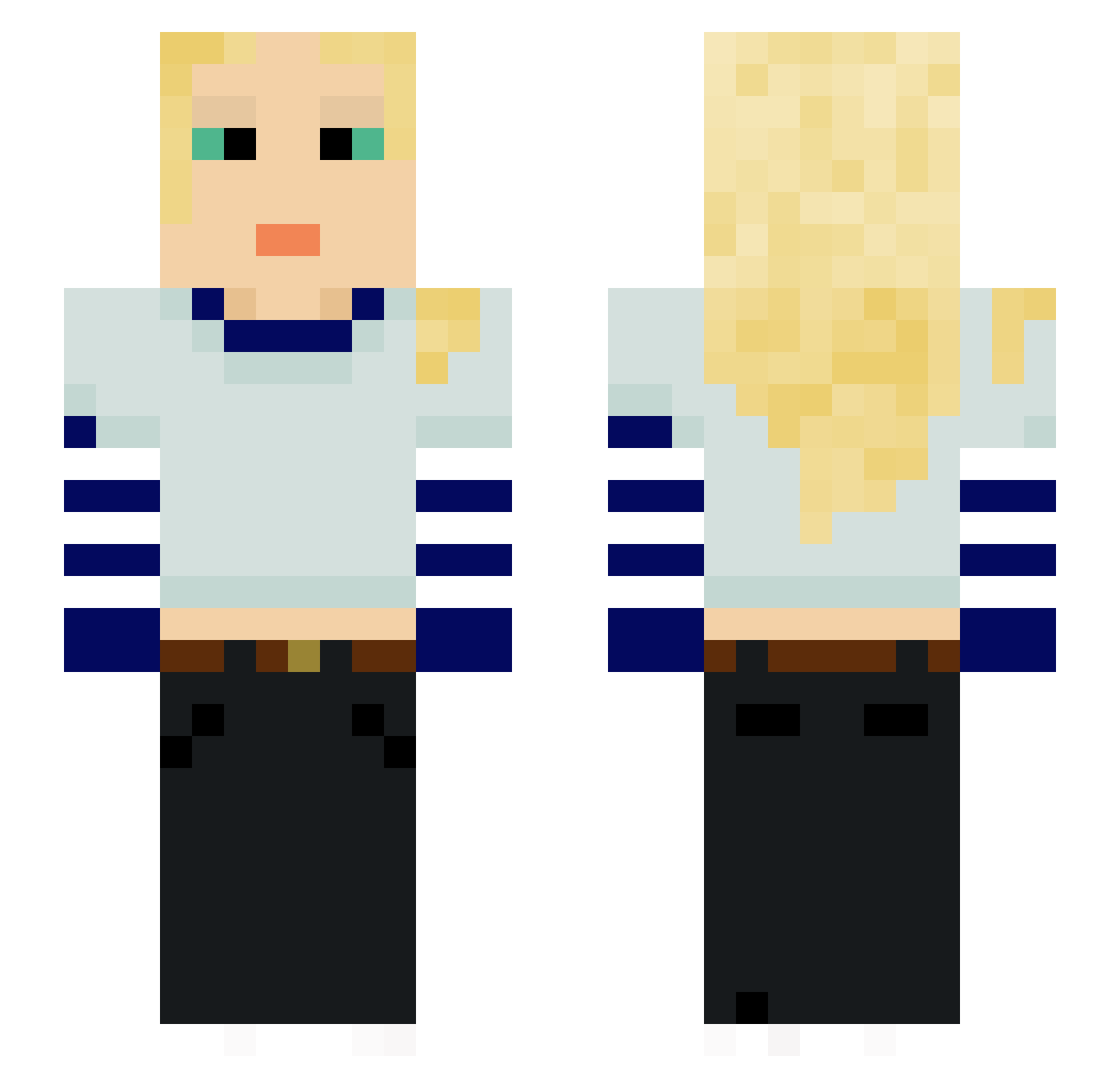 xXVaskemaskineXx Minecraft skin, front and back view