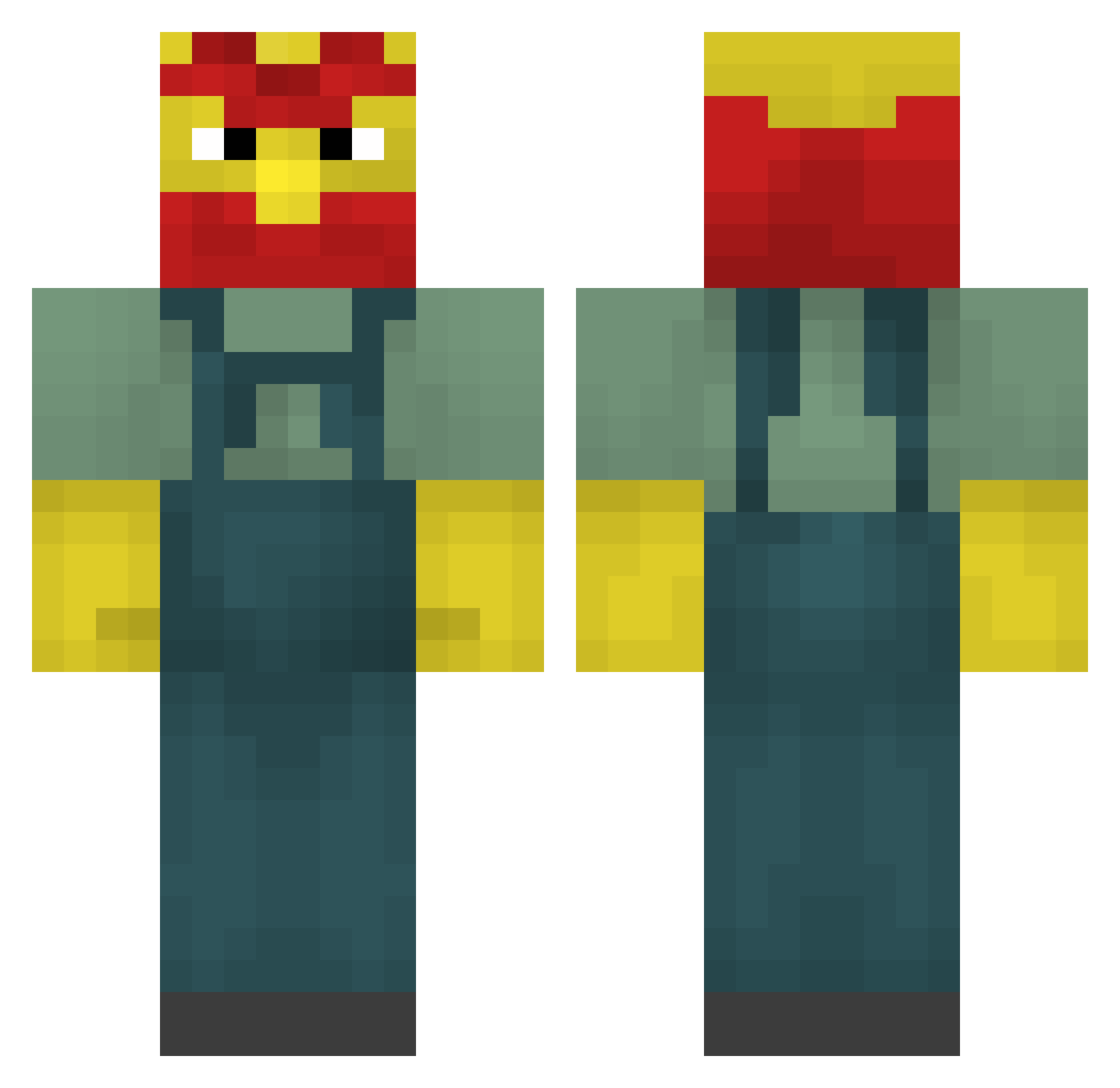 Arnav_999YT Minecraft skin, front and back view