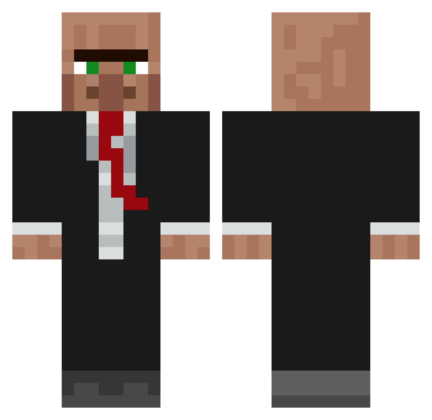 ztd2020 Minecraft skin, front and back view