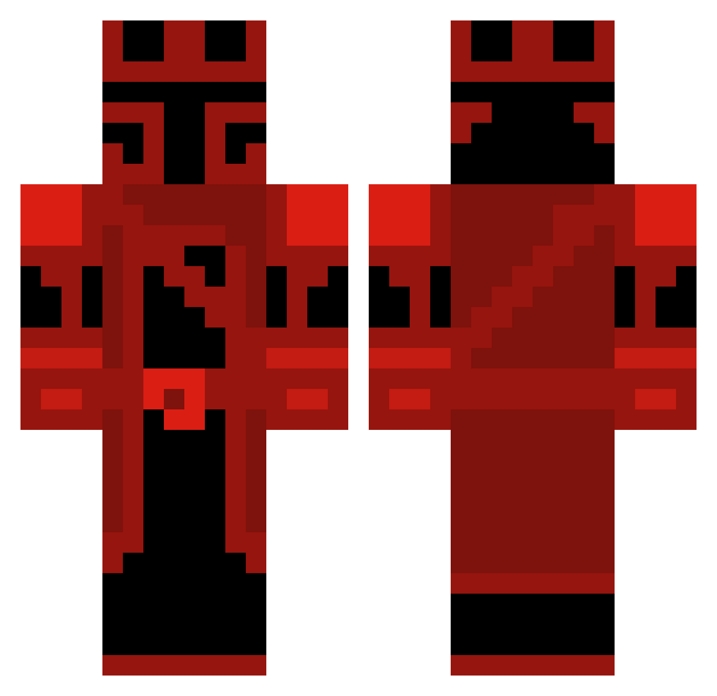 RN86 Minecraft skin, front and back view