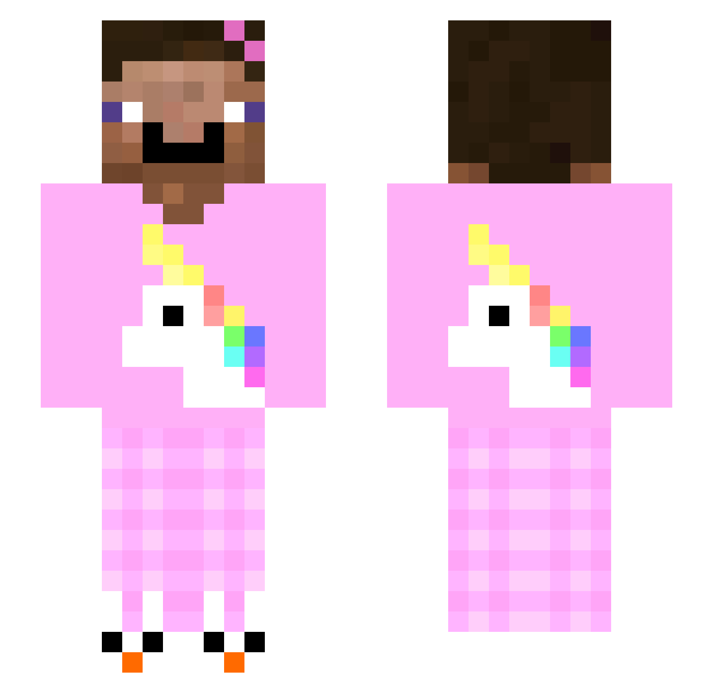 073Xander Minecraft skin, front and back view