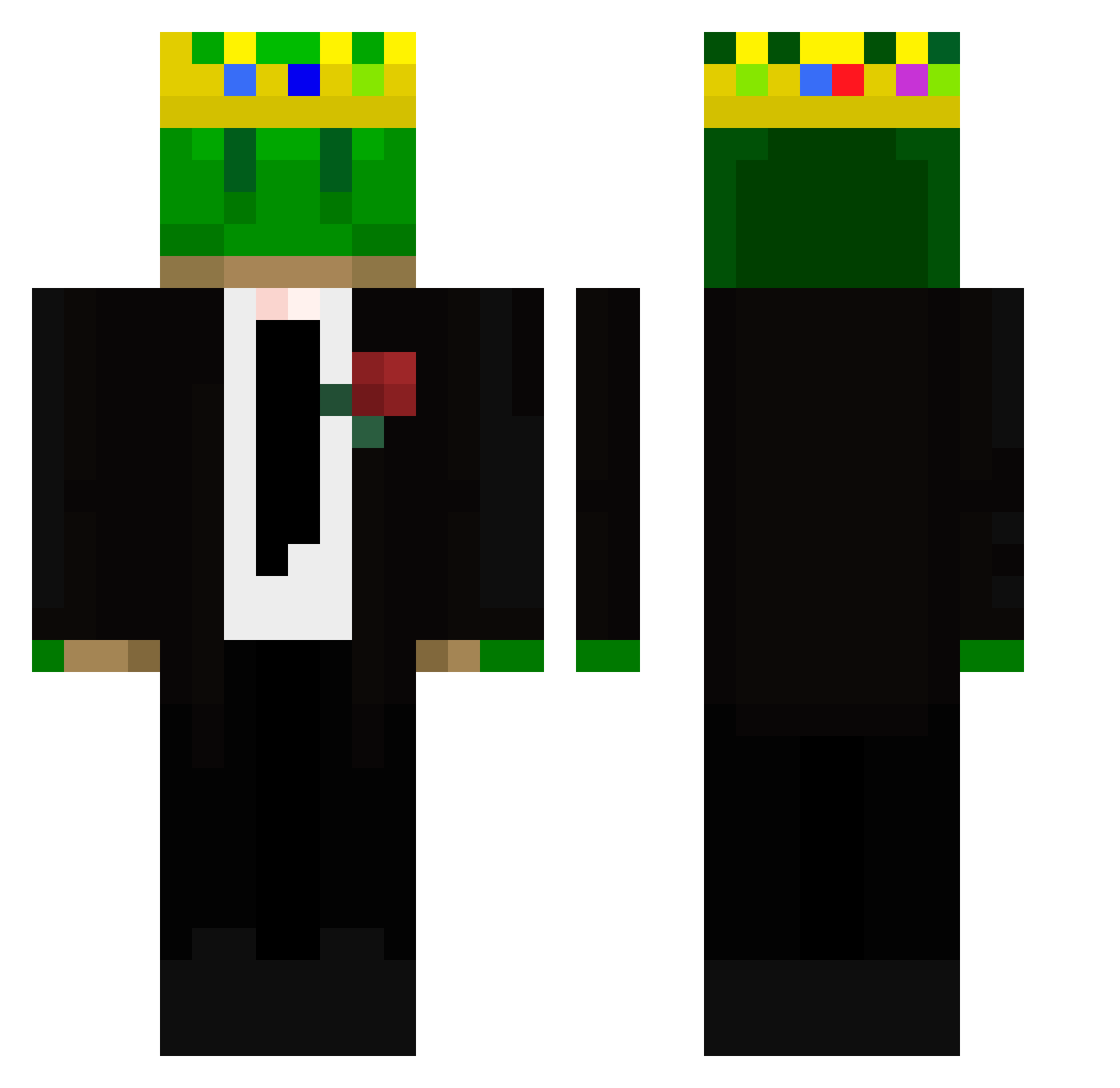 GoatKiller231 Minecraft skin, front and back view