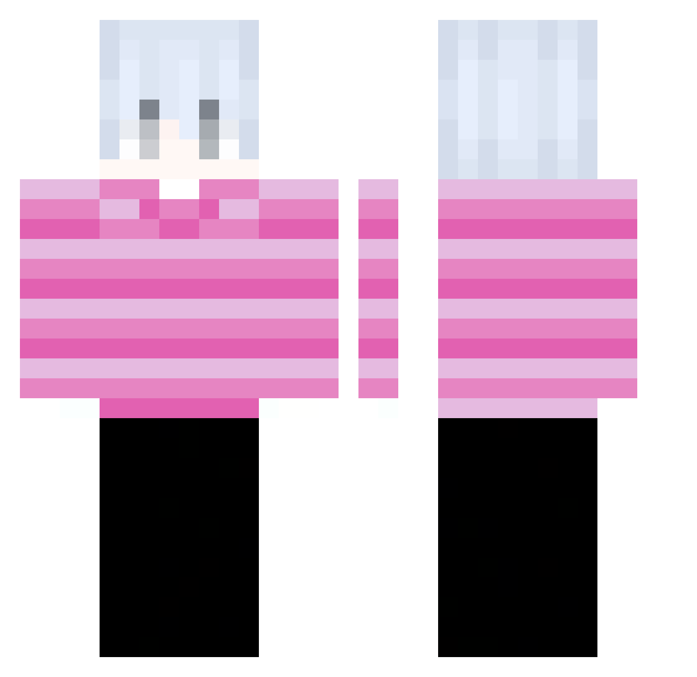Poponta_77 Minecraft skin, front and back view