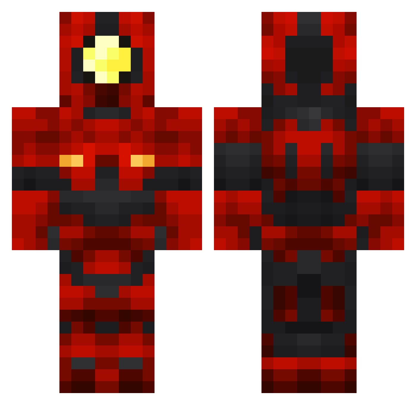 drezl Minecraft skin, front and back view