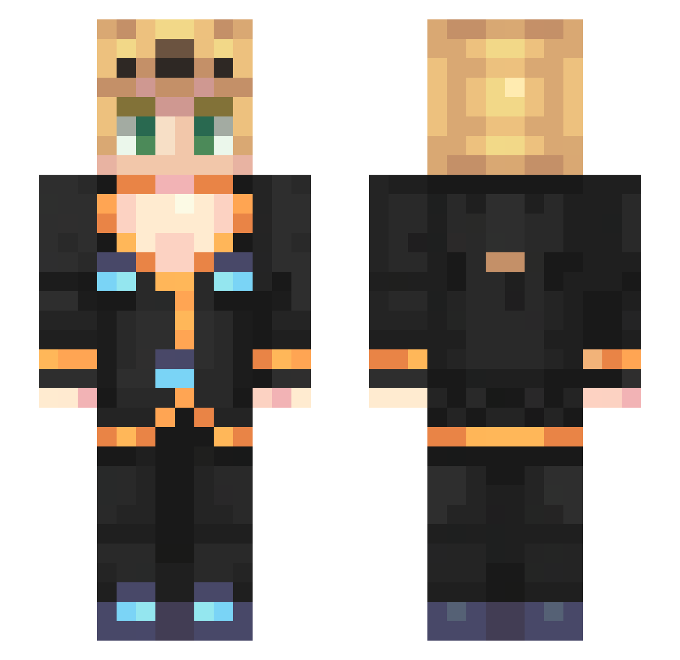 The_Eduzin Minecraft skin, front and back view