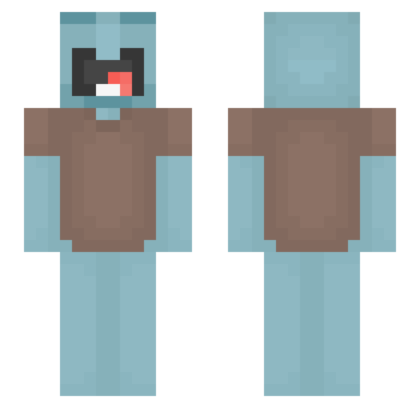 _yCloudy_ Minecraft skin, front and back view