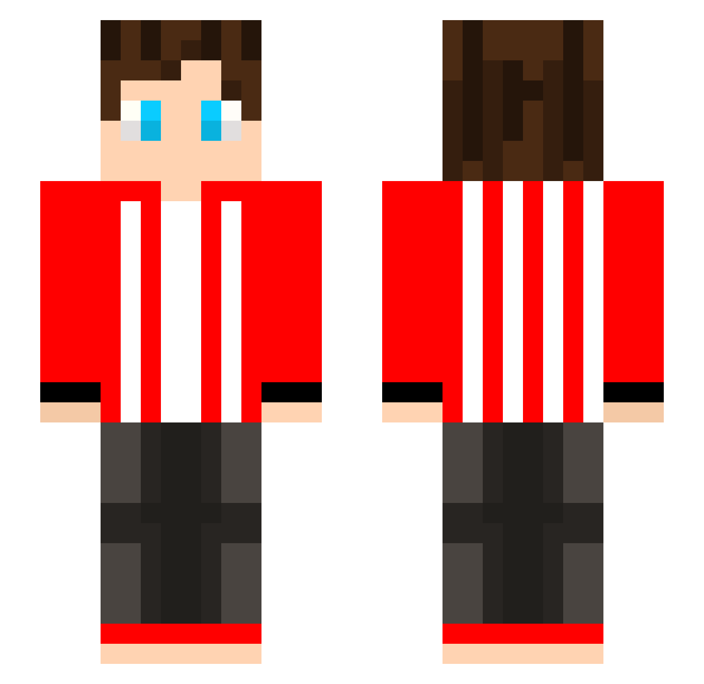 takky4122 Minecraft skin, front and back view