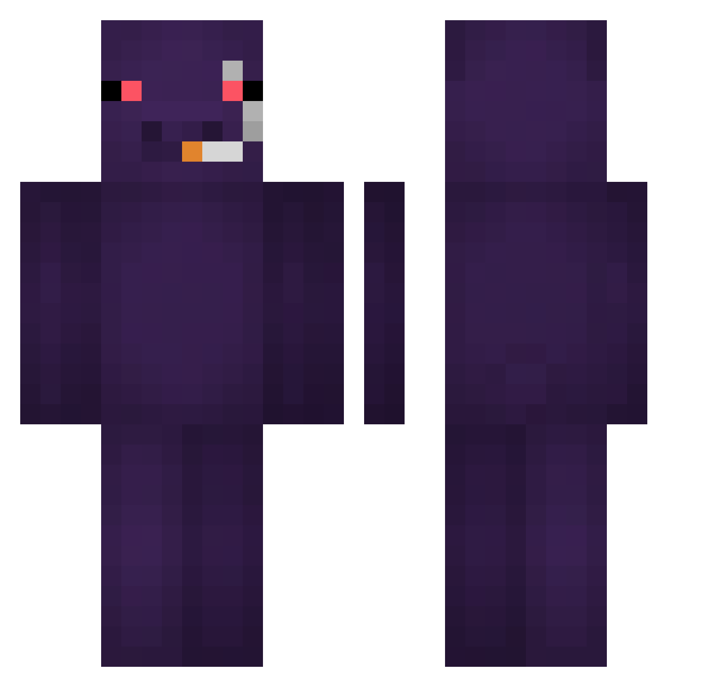 zqweny Minecraft skin, front and back view