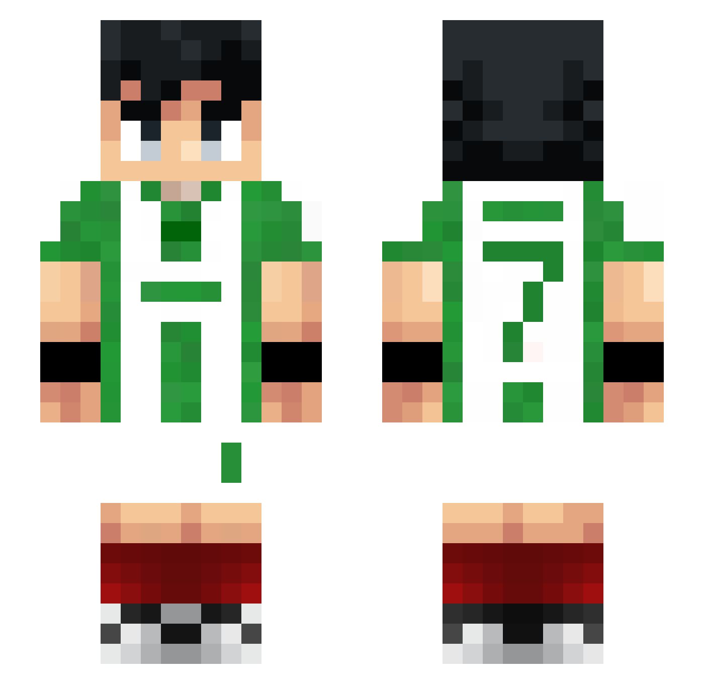 xBiGx1500 Minecraft skin, front and back view