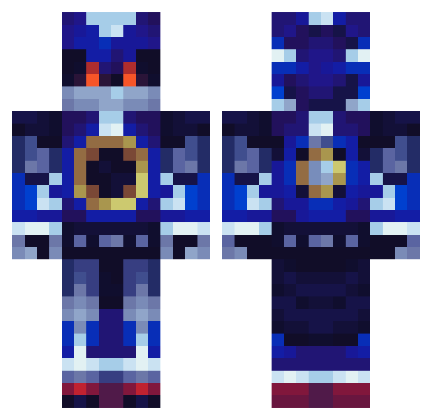 06j Minecraft skin, front and back view