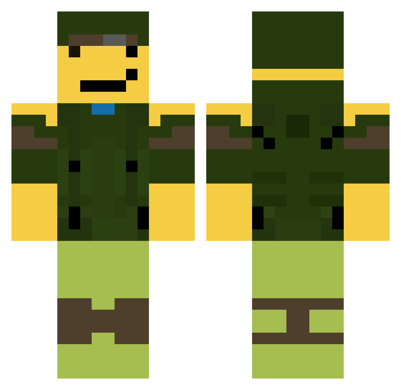 Pablo02144 Minecraft skin, front and back view