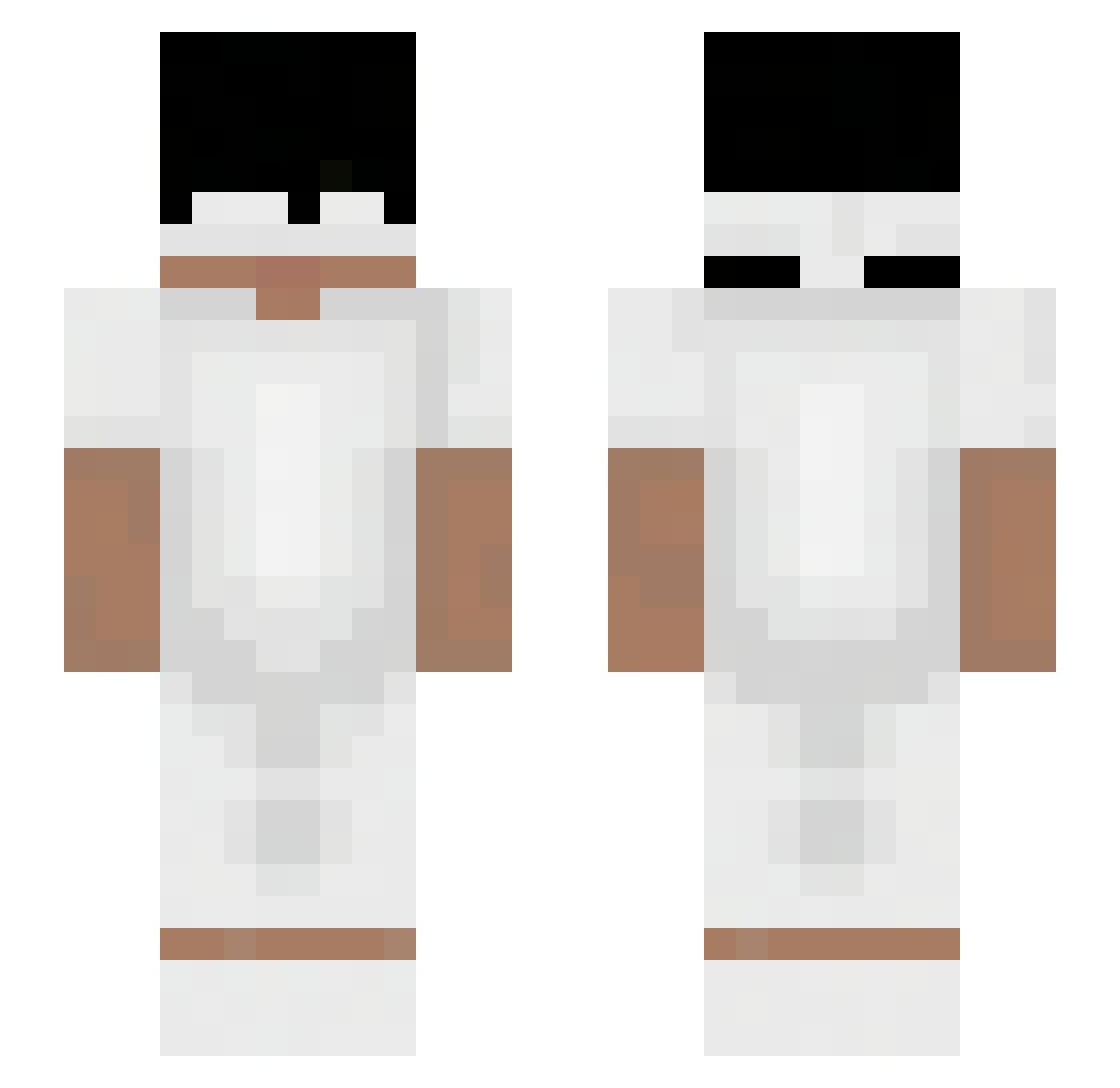 3144km Minecraft skin, front and back view