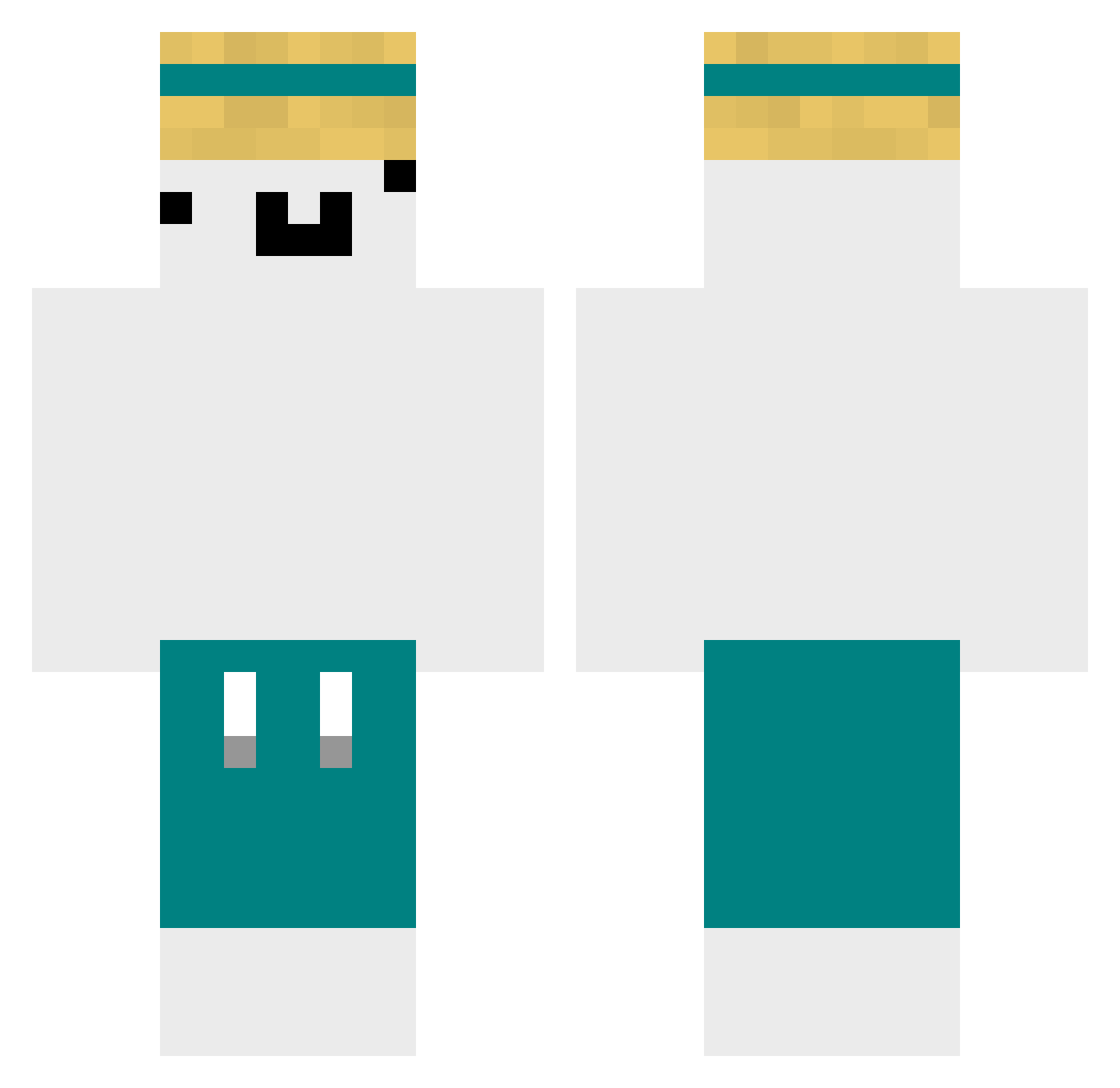 DaddyFG Minecraft skin, front and back view