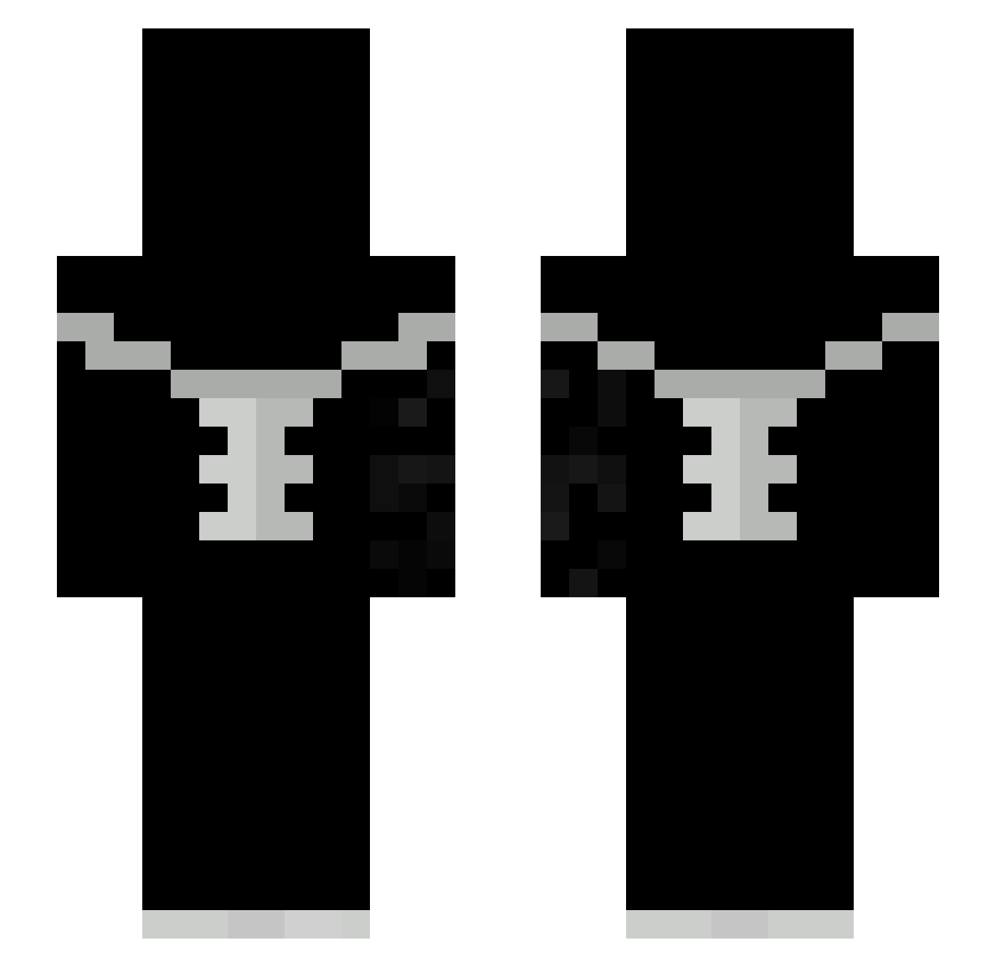 st7q Minecraft skin, front and back view
