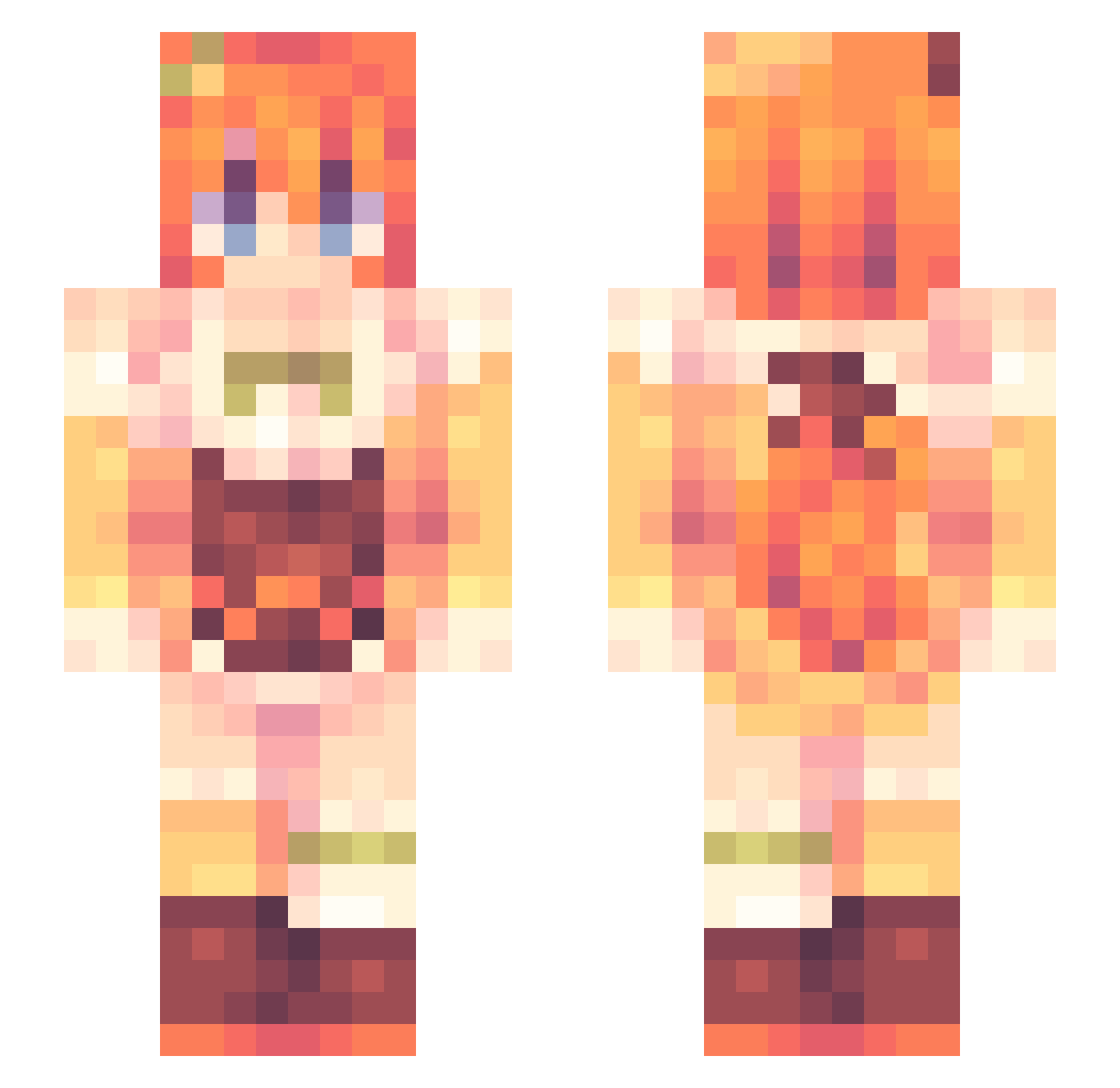 GustavoJuegos Minecraft skin, front and back view