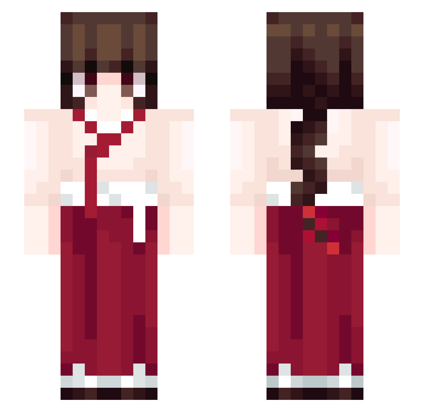 Hanmyunsi Minecraft skin, front and back view