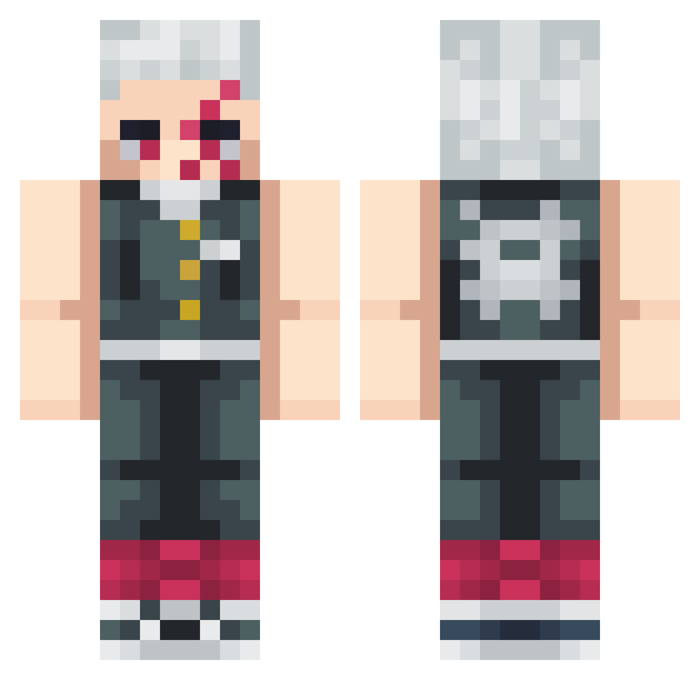 Icemerlin777 Minecraft skin, front and back view