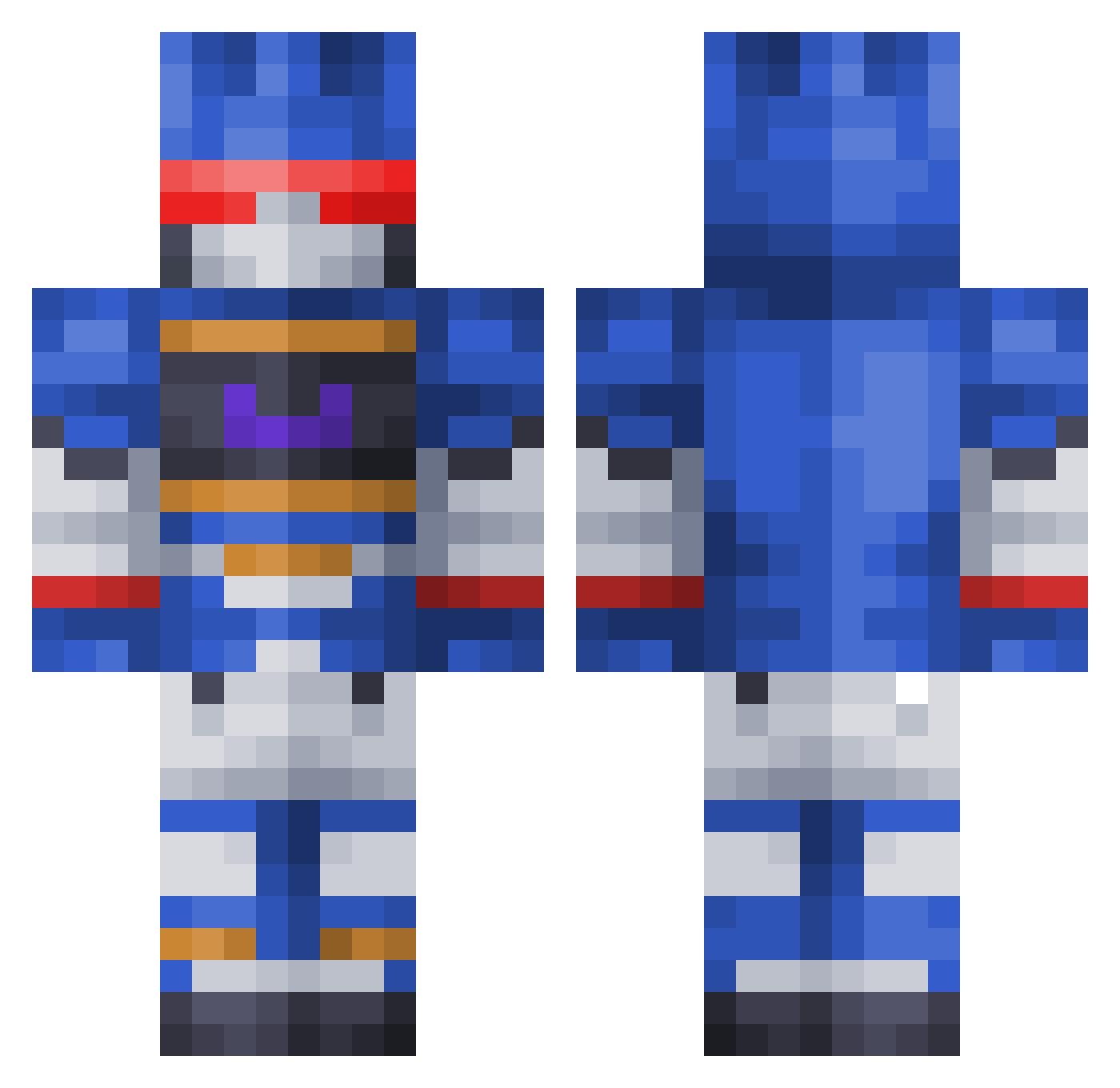 APP3LJUiCE Minecraft skin, front and back view