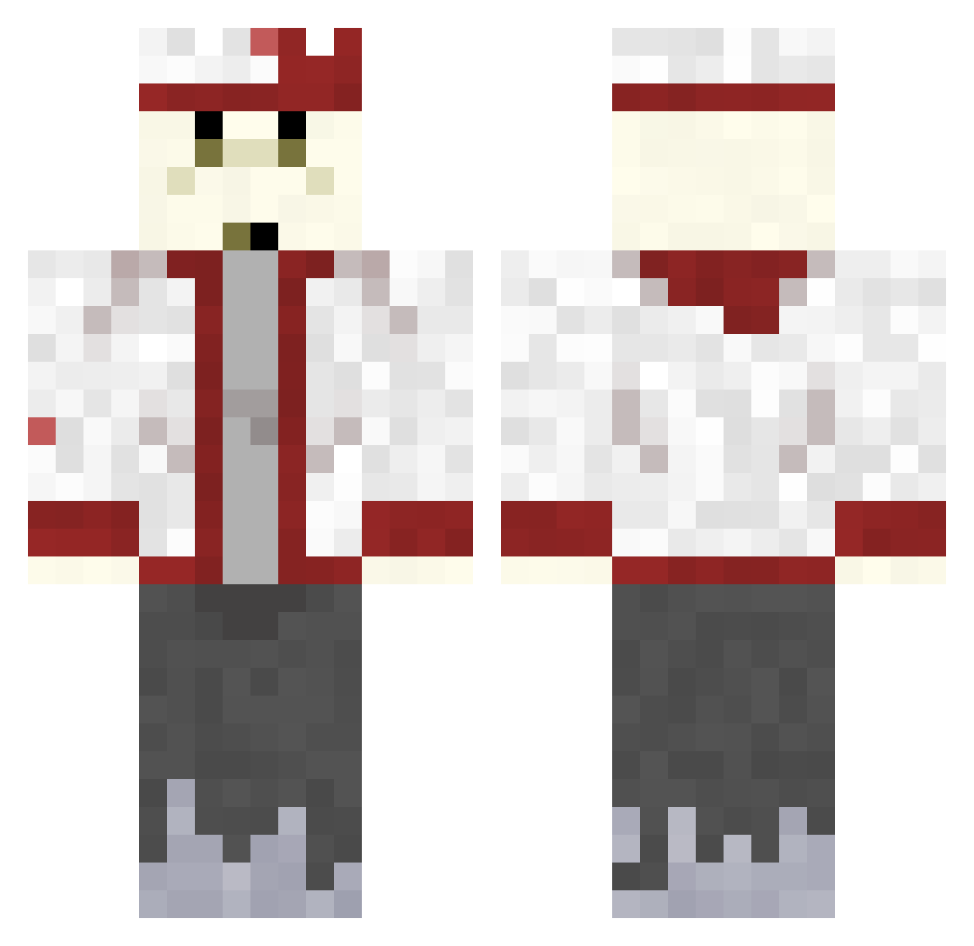 zammyzamm Minecraft skin, front and back view