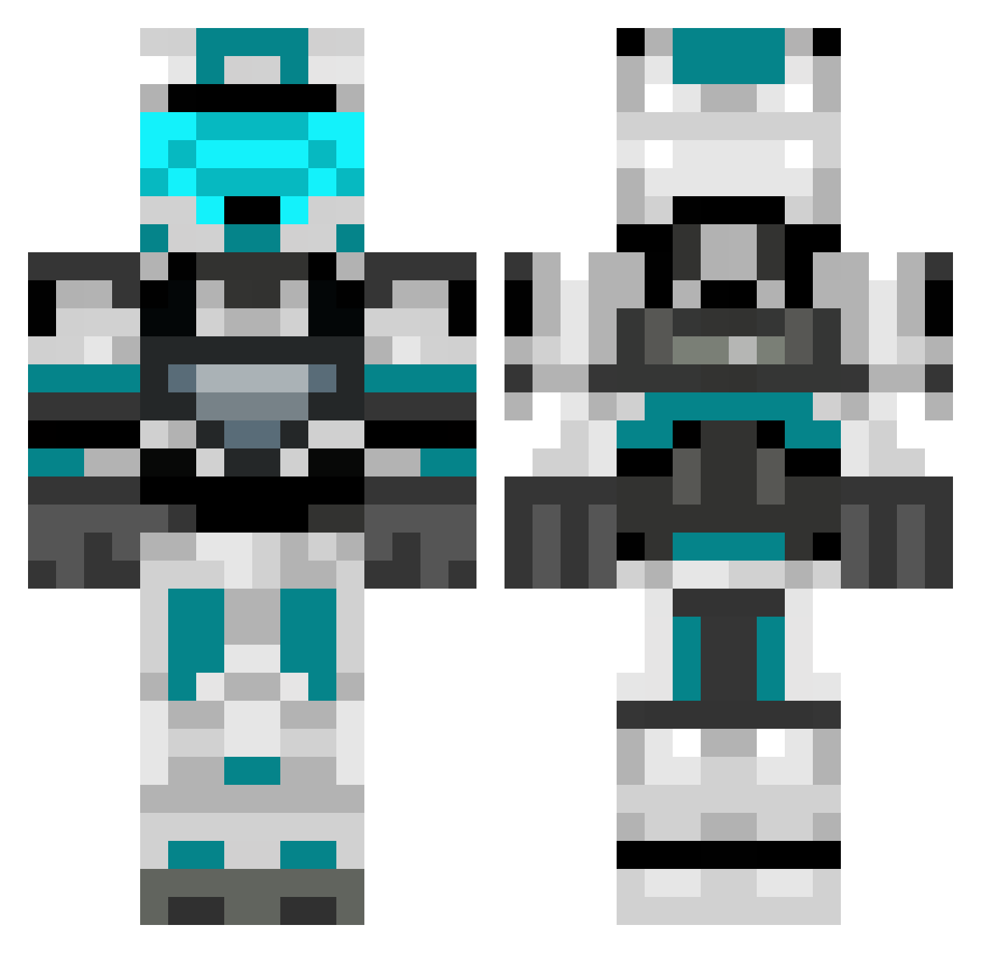 Flense Minecraft skin, front and back view