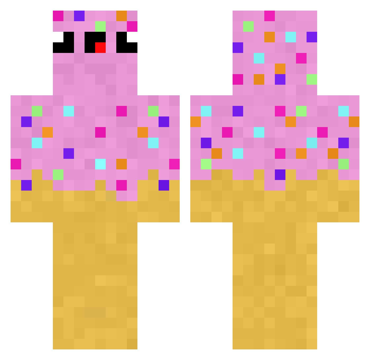 seik_234 Minecraft skin, front and back view