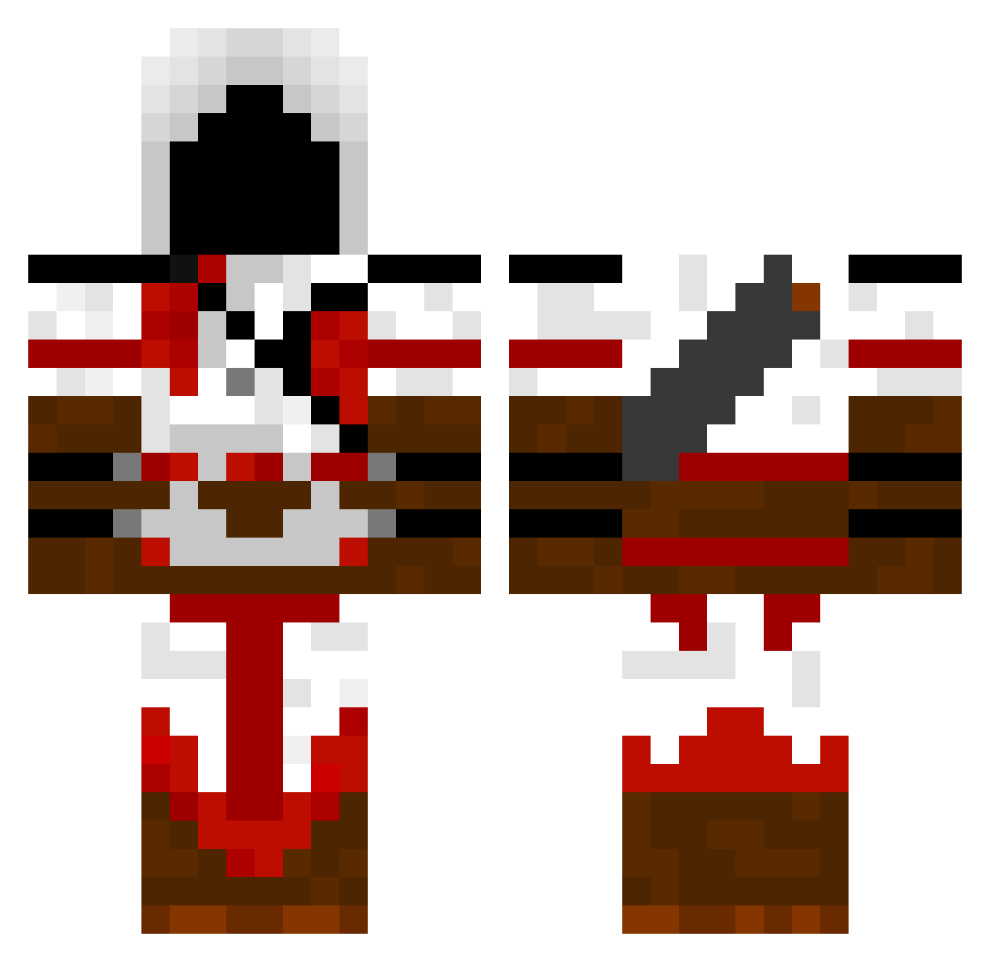Kill_Monga Minecraft skin, front and back view