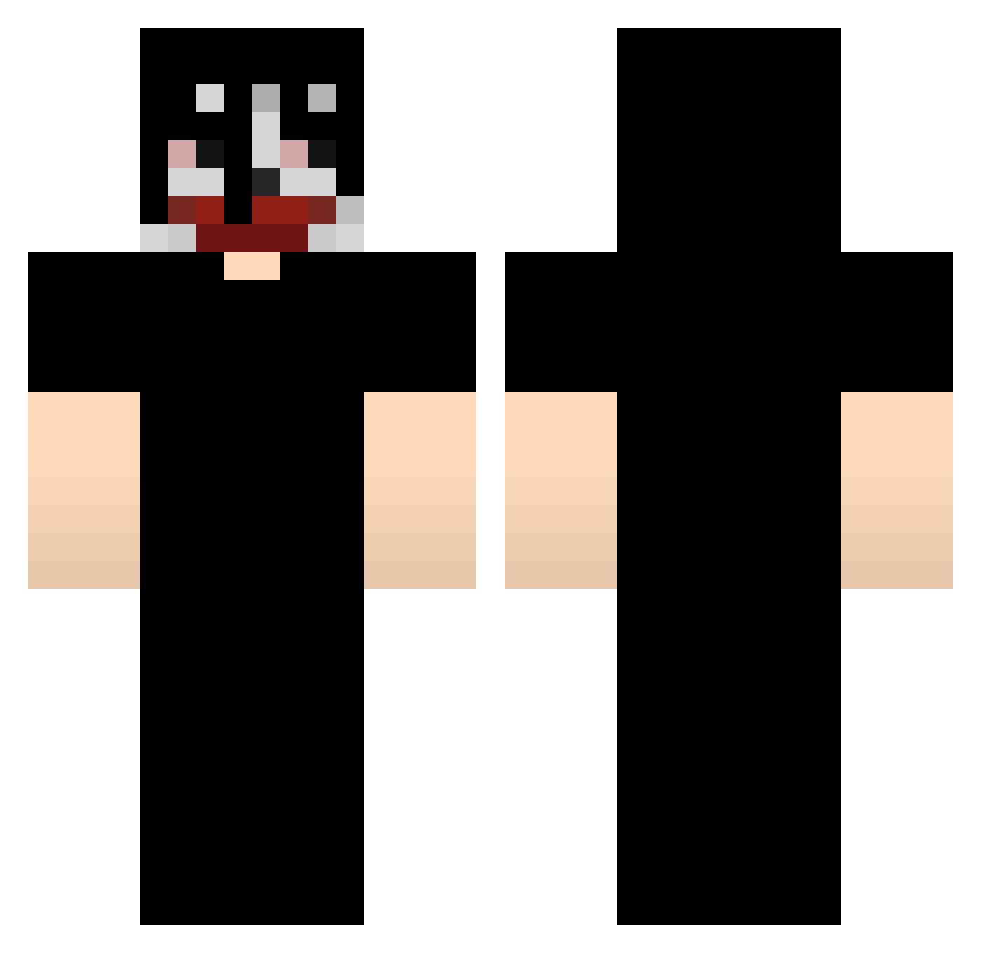 pereslindao Minecraft skin, front and back view