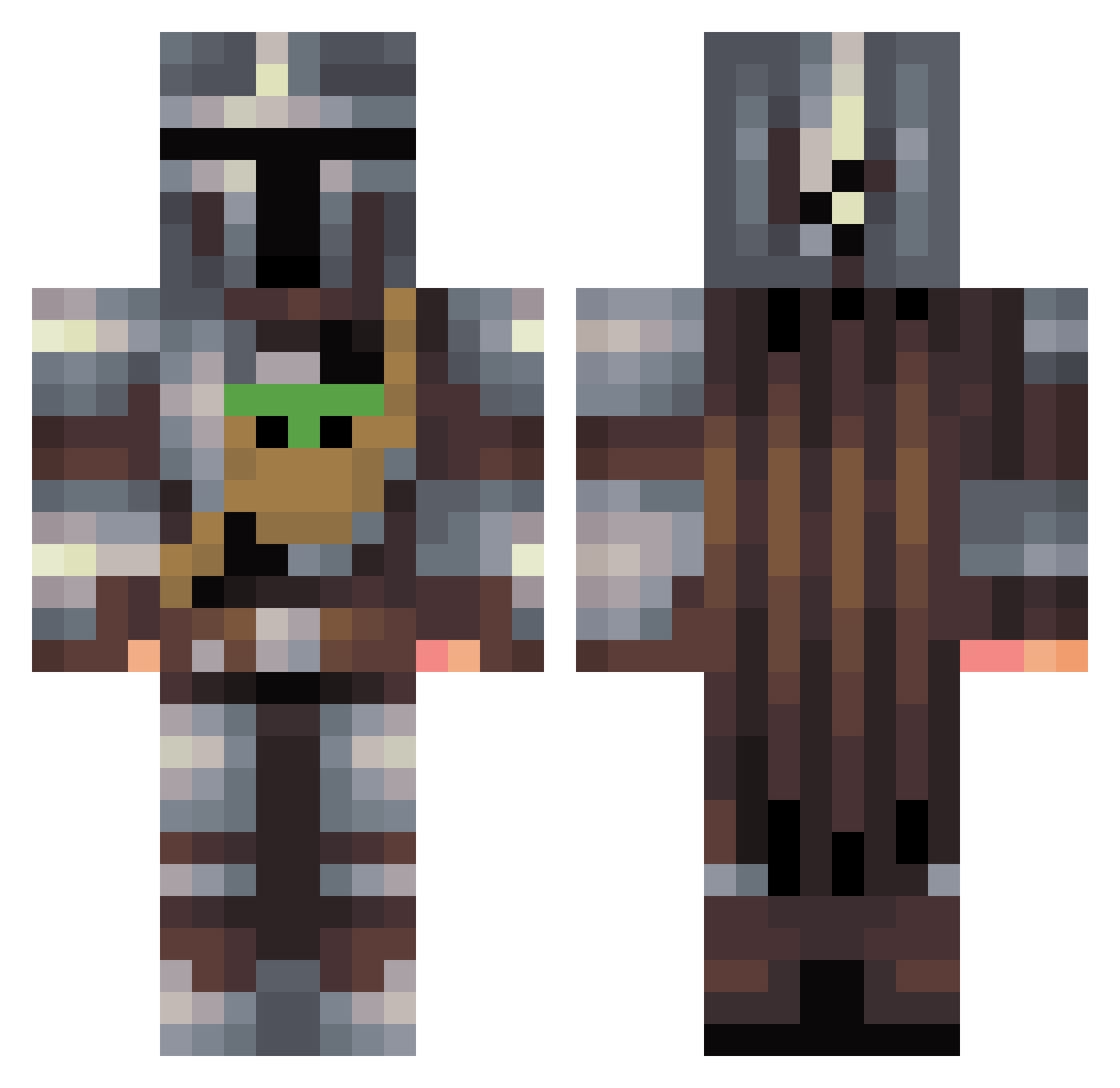 bapjeri Minecraft skin, front and back view