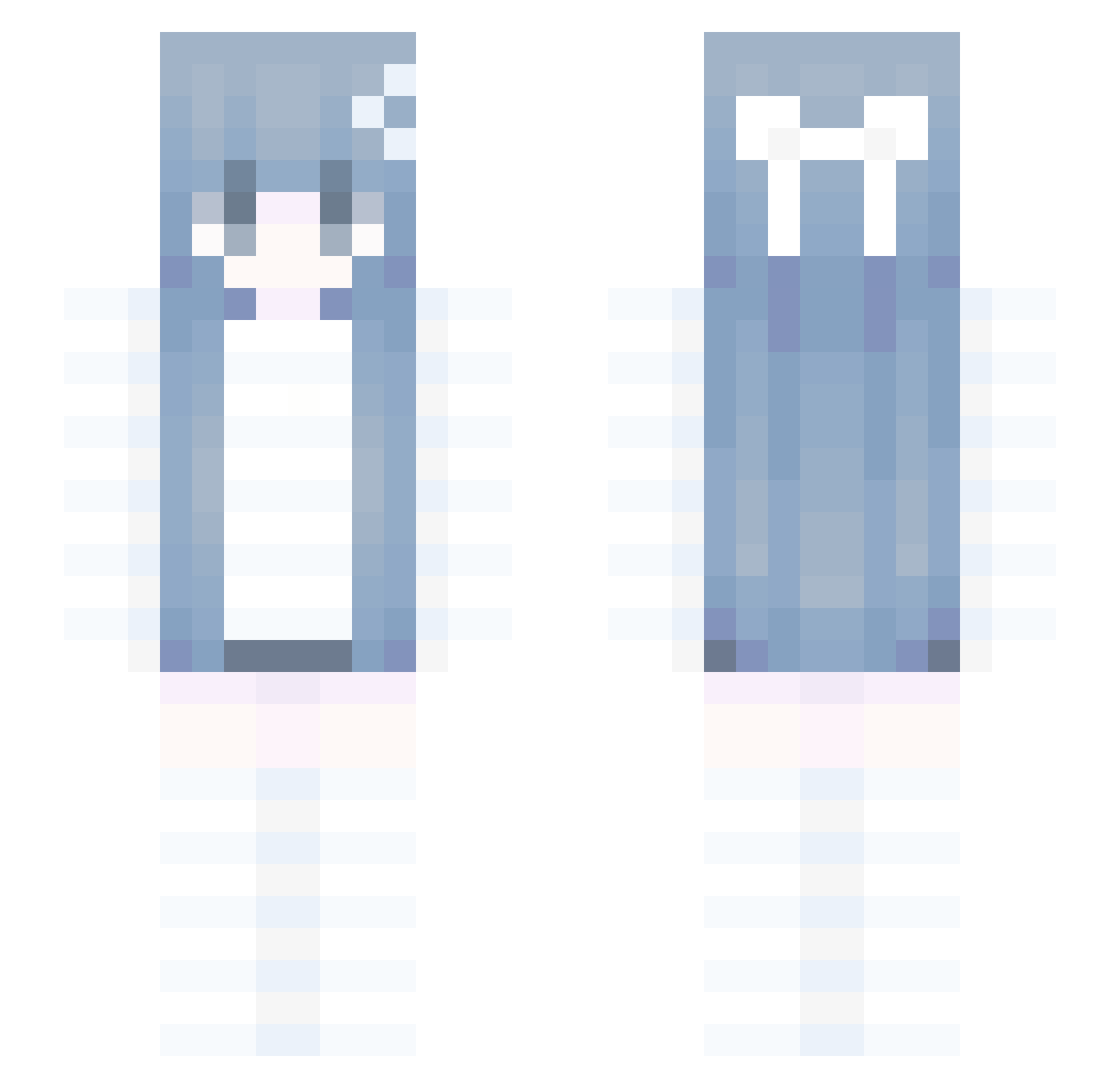 yegenaoda Minecraft skin, front and back view