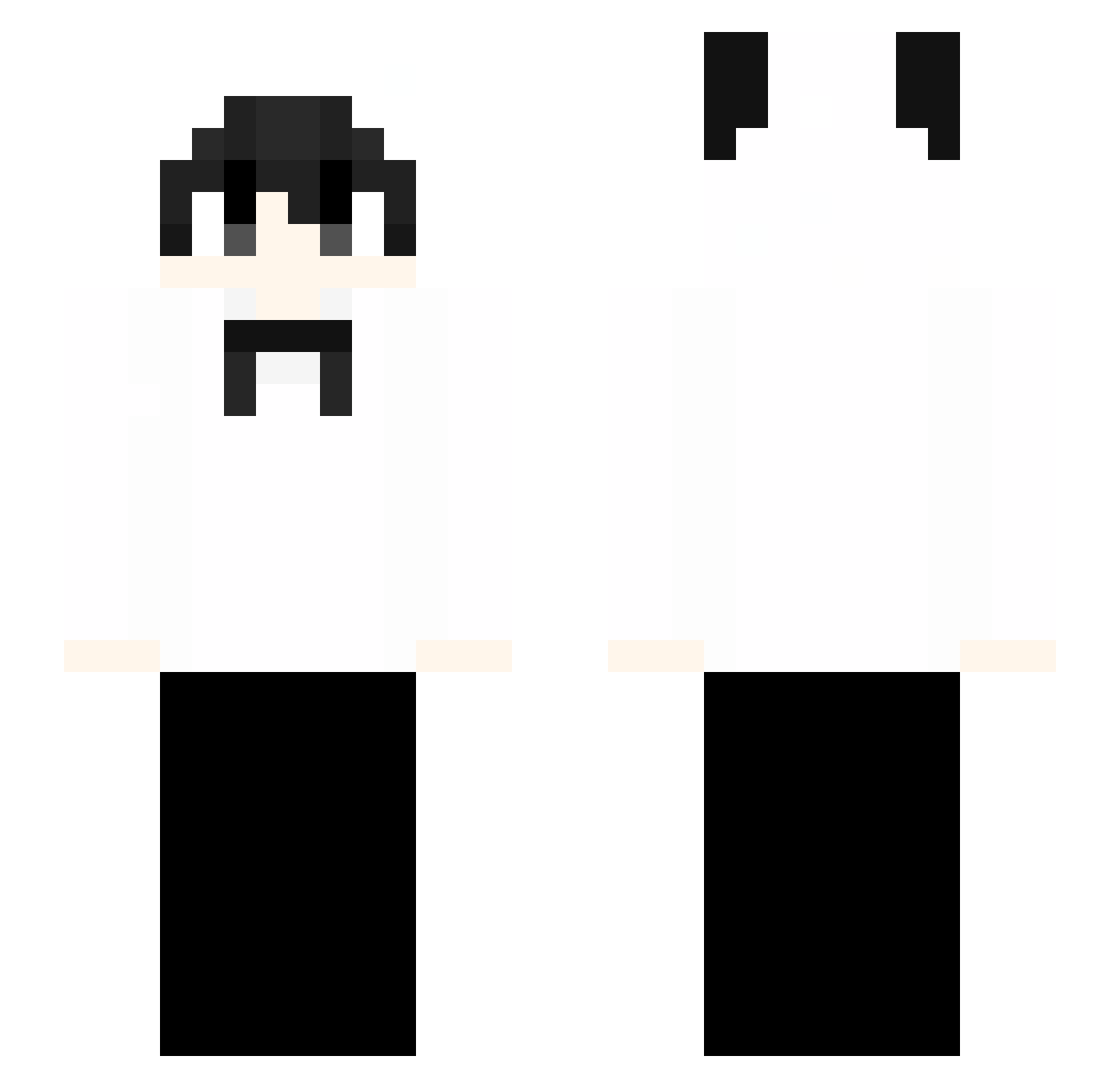 Selectors Minecraft skin, front and back view