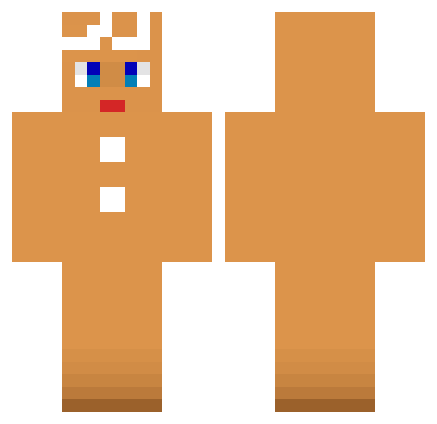 ZneakZ Minecraft skin, front and back view