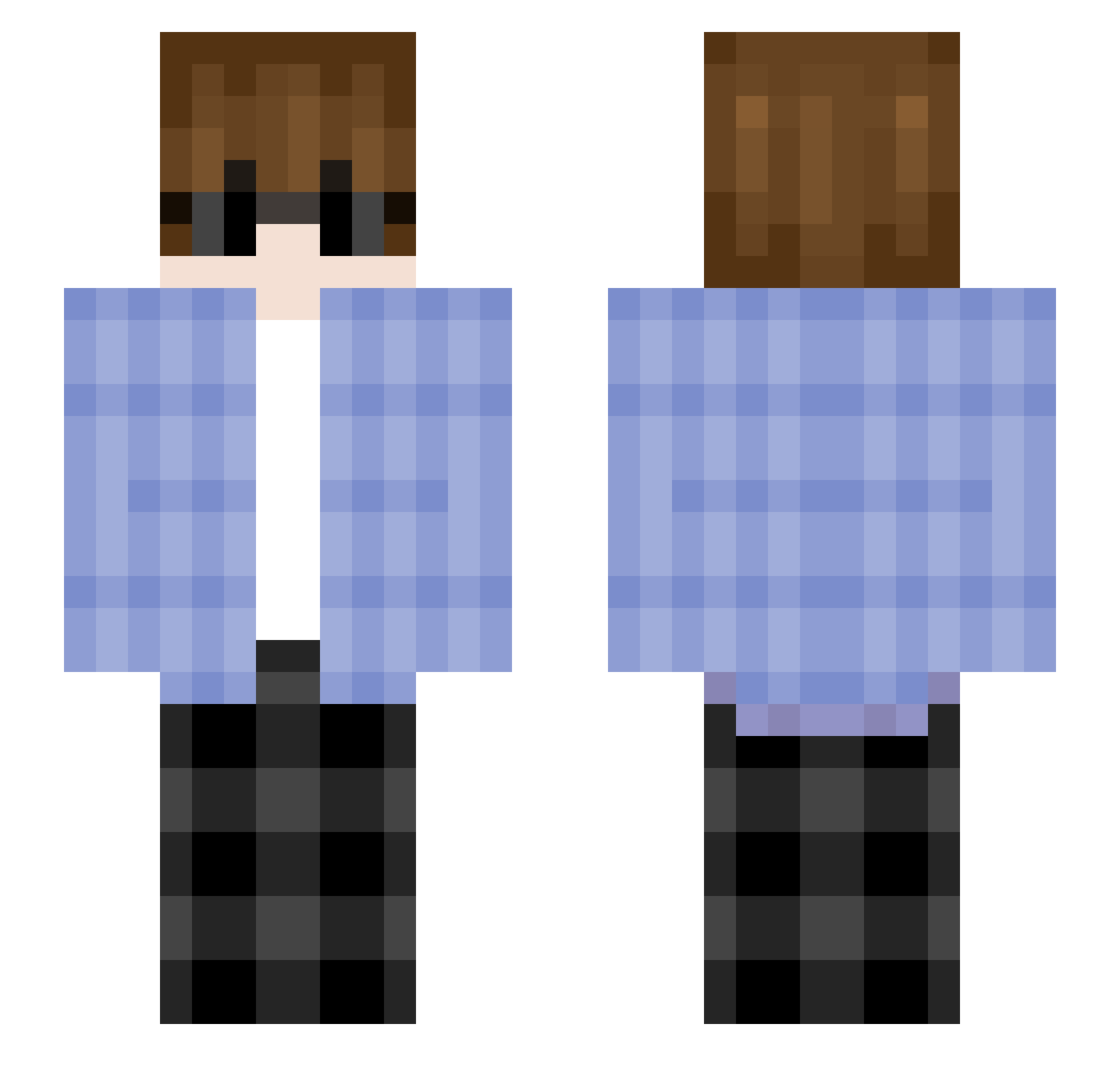 X0xelfiN Minecraft skin, front and back view