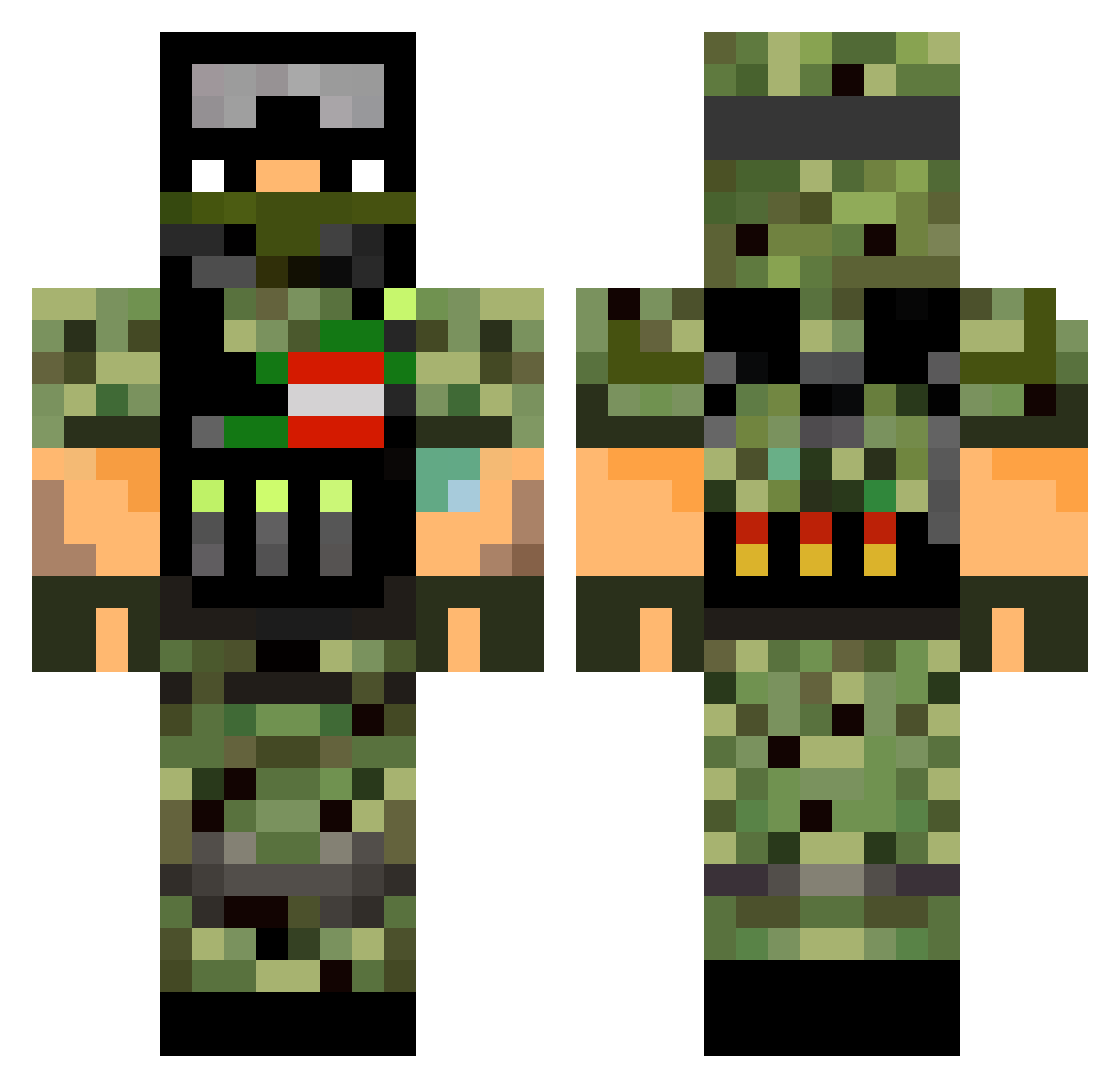 Wombat_Rancher Minecraft skin, front and back view