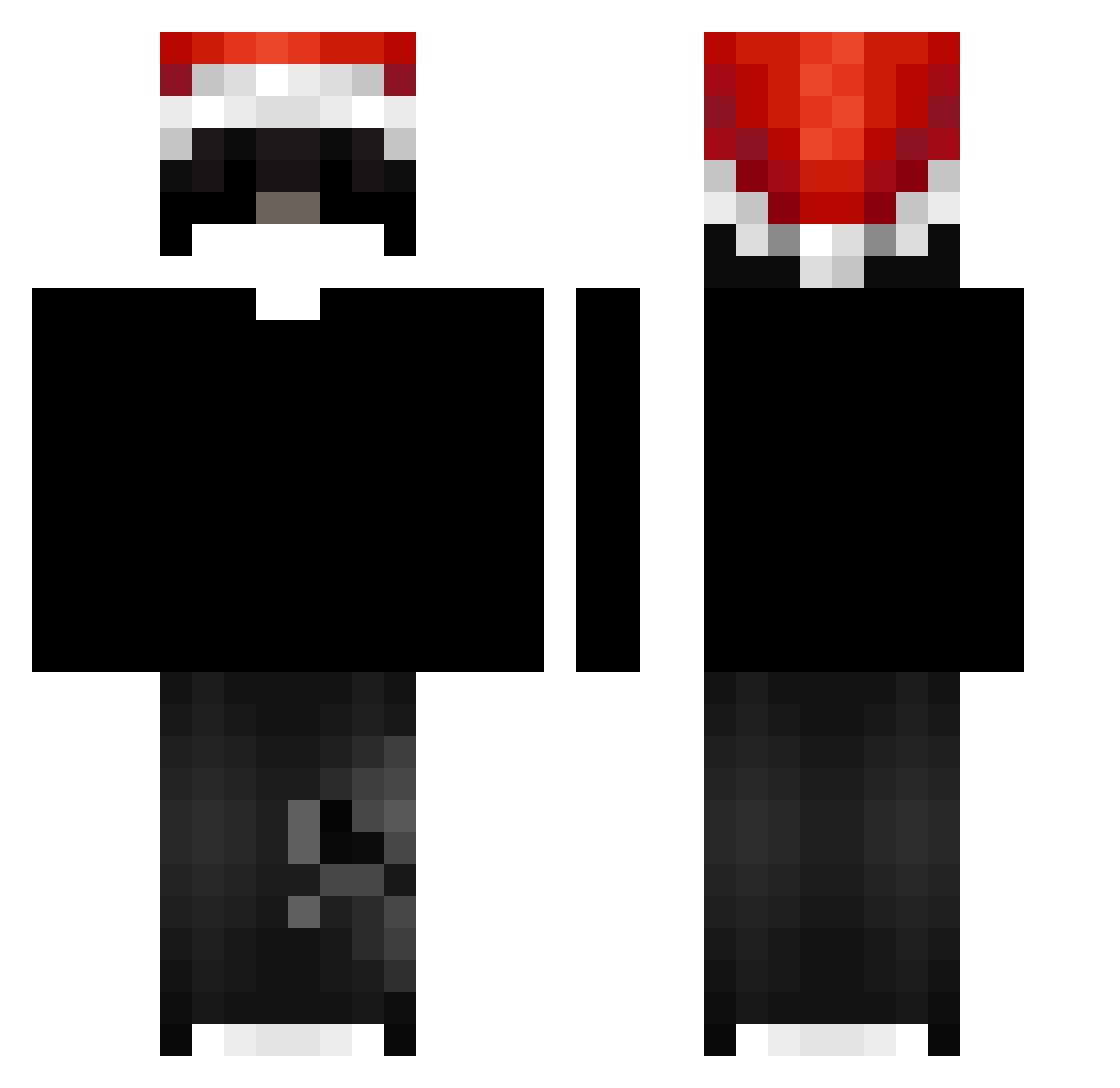XPexon Minecraft skin, front and back view