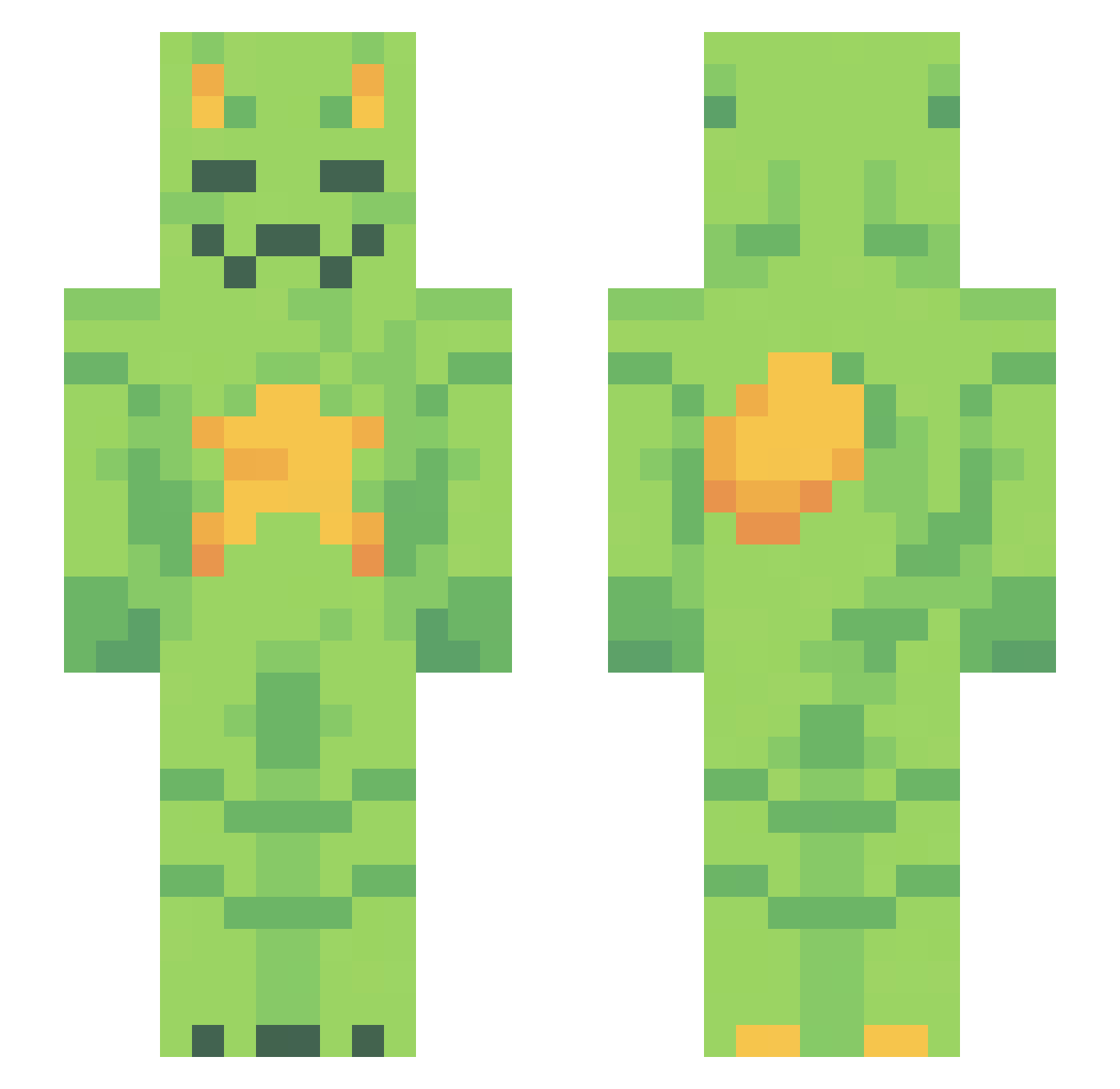 elvispelvis6 Minecraft skin, front and back view