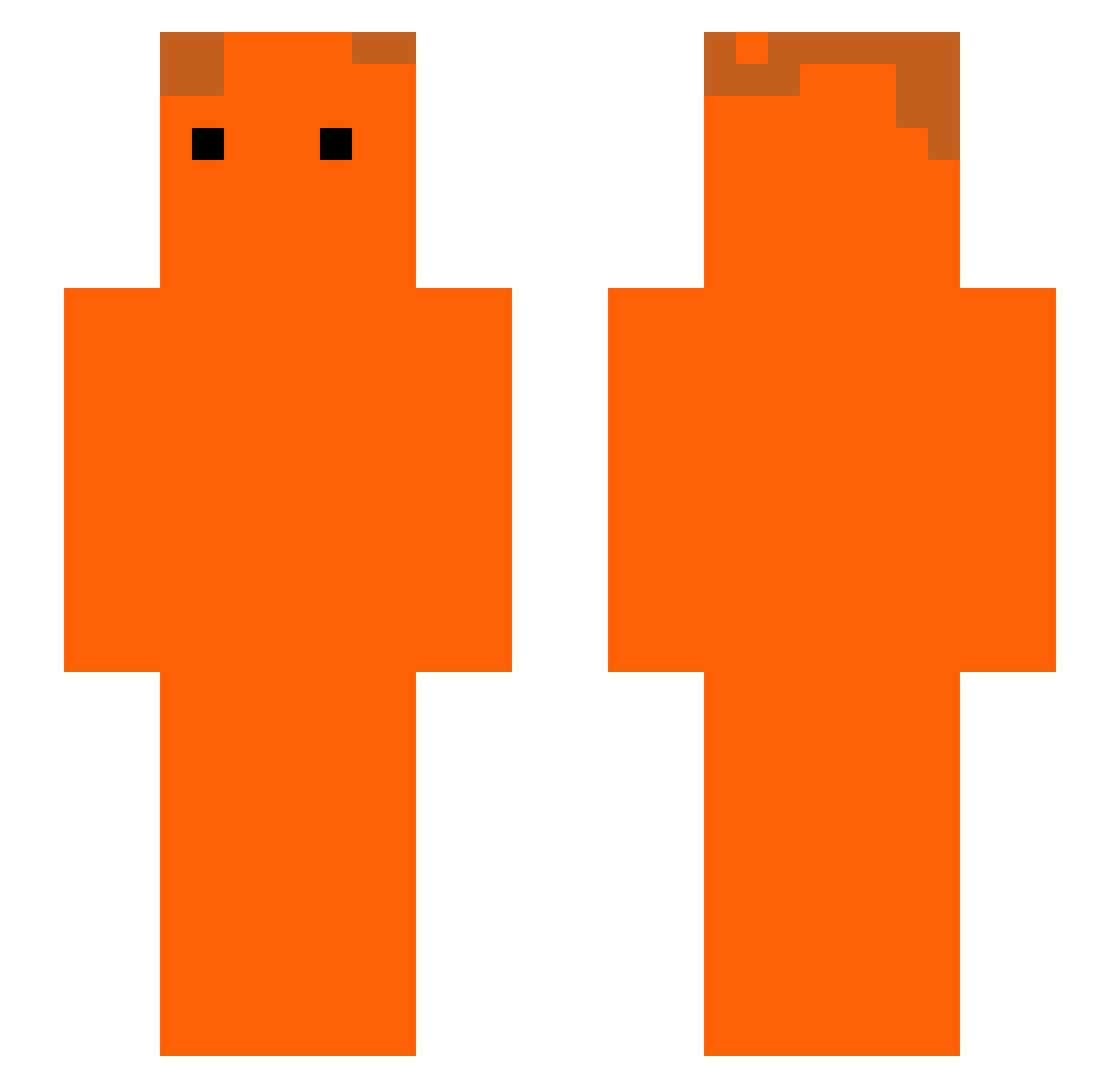 V1ddd Minecraft skin, front and back view