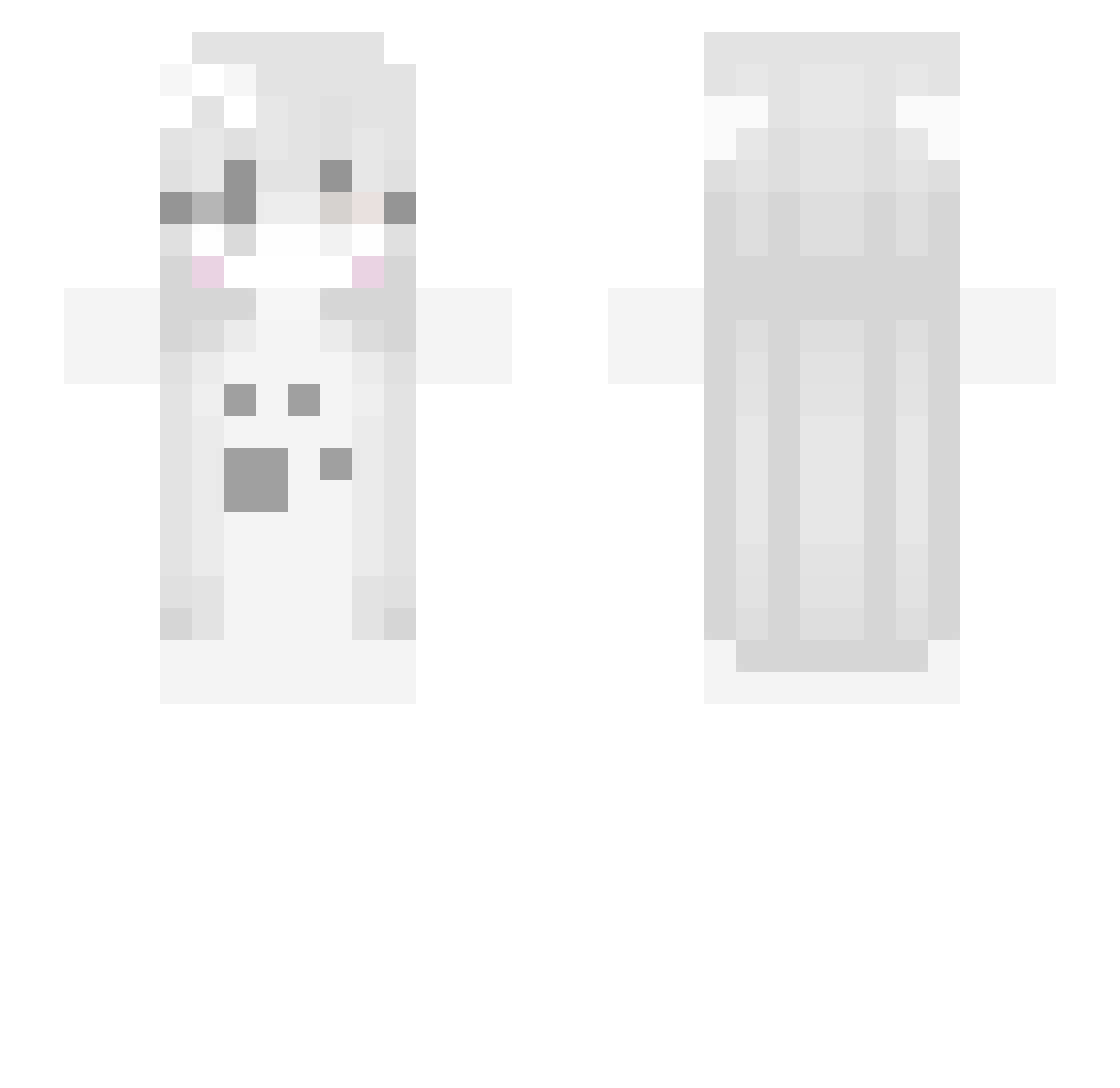 Koirax Minecraft skin, front and back view