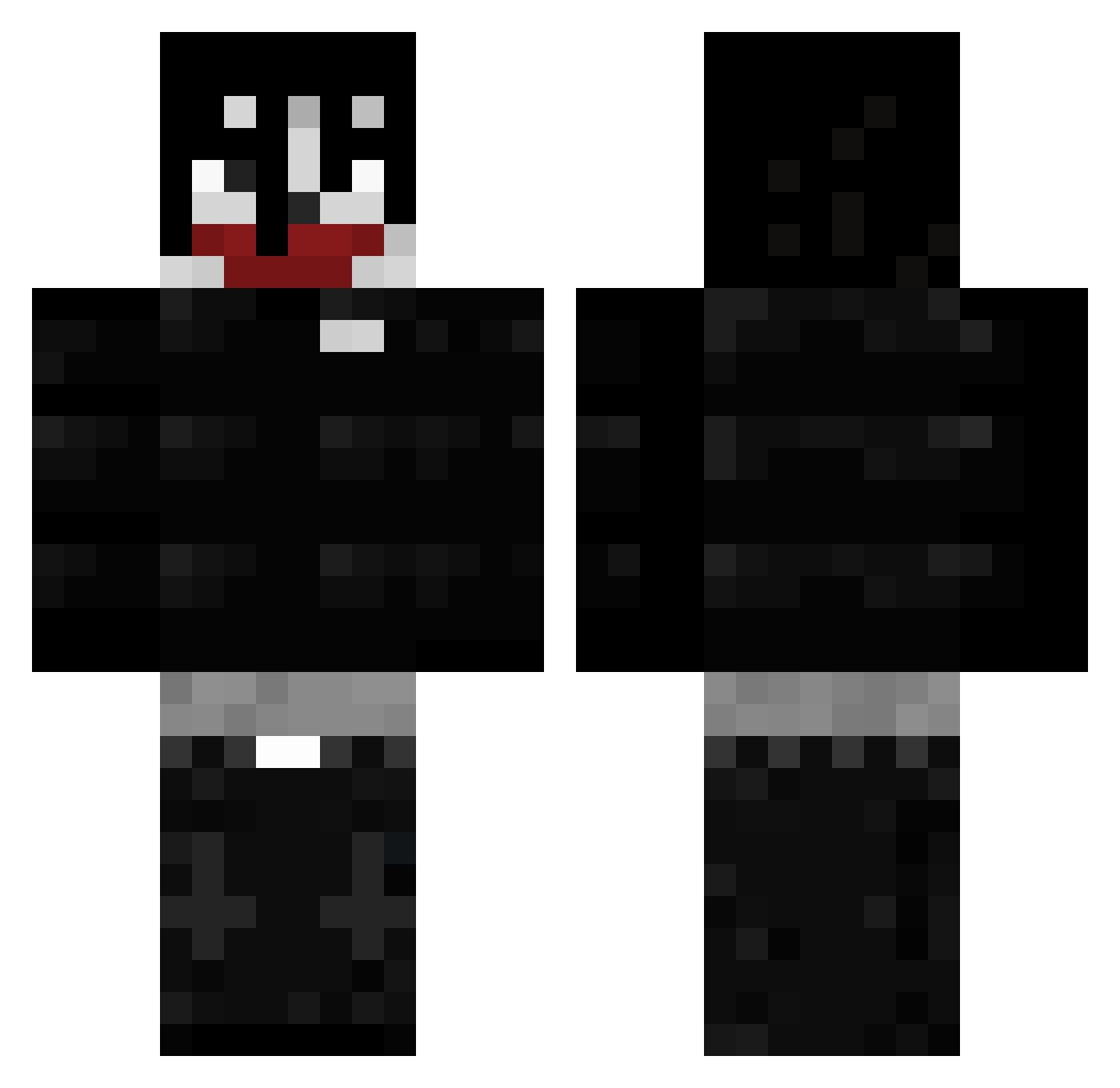 WillsMSQ Minecraft skin, front and back view