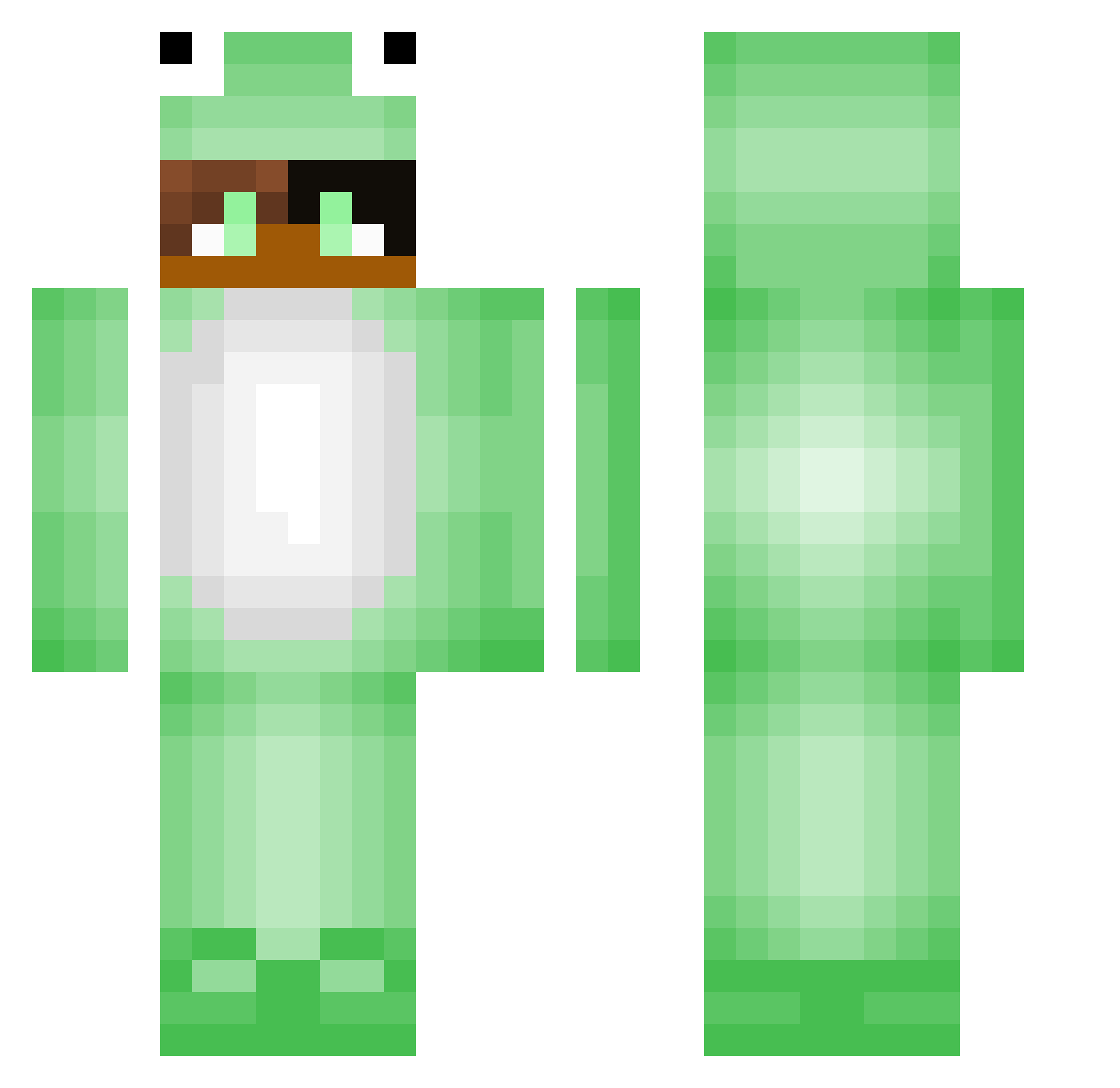 Zaywxld Minecraft skin, front and back view