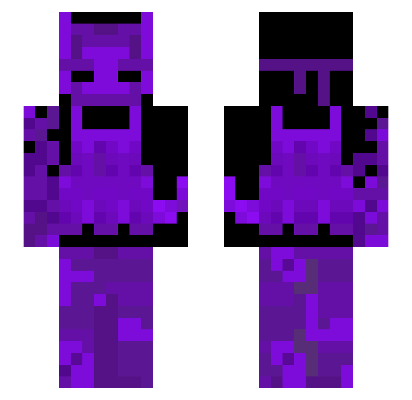 yuuya1455 Minecraft skin, front and back view