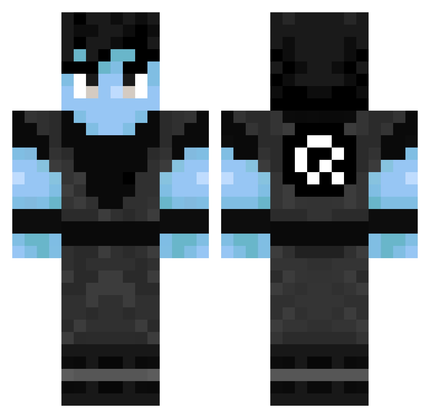 Nistulah Minecraft skin, front and back view