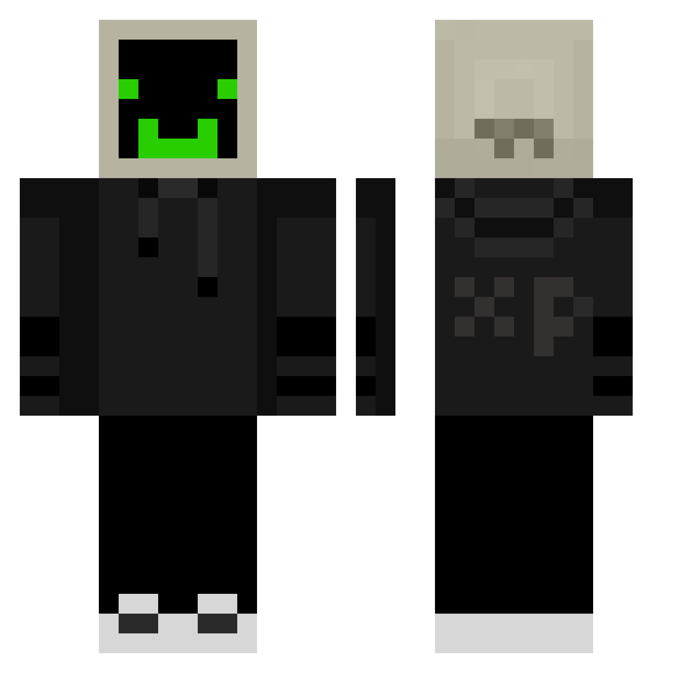 Horace_sirius Minecraft skin, front and back view