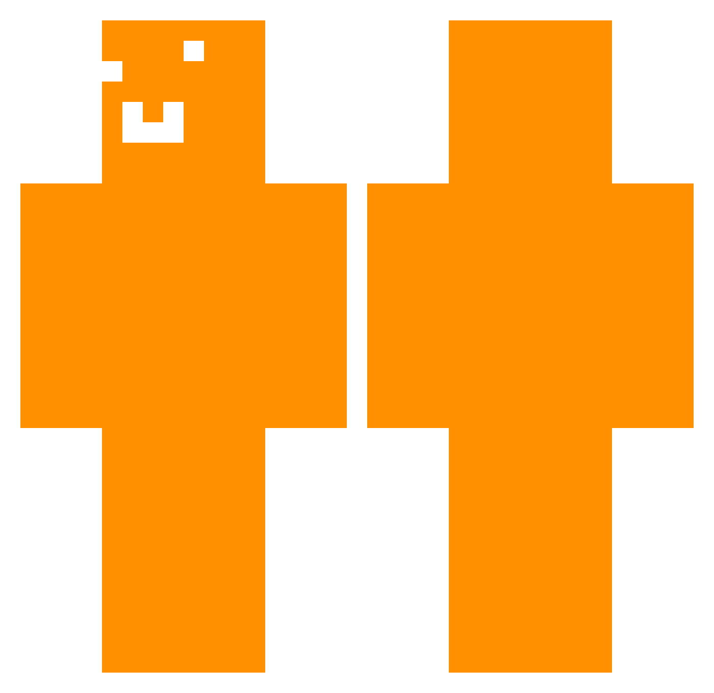 Thepoupou2008 Minecraft skin, front and back view