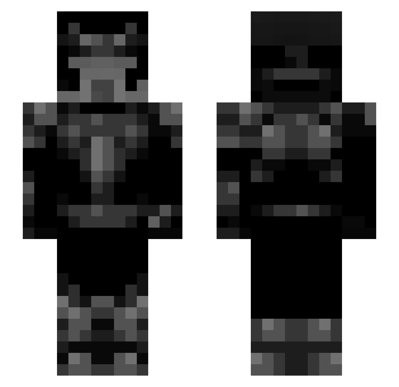 TryH4rt Minecraft skin, front and back view