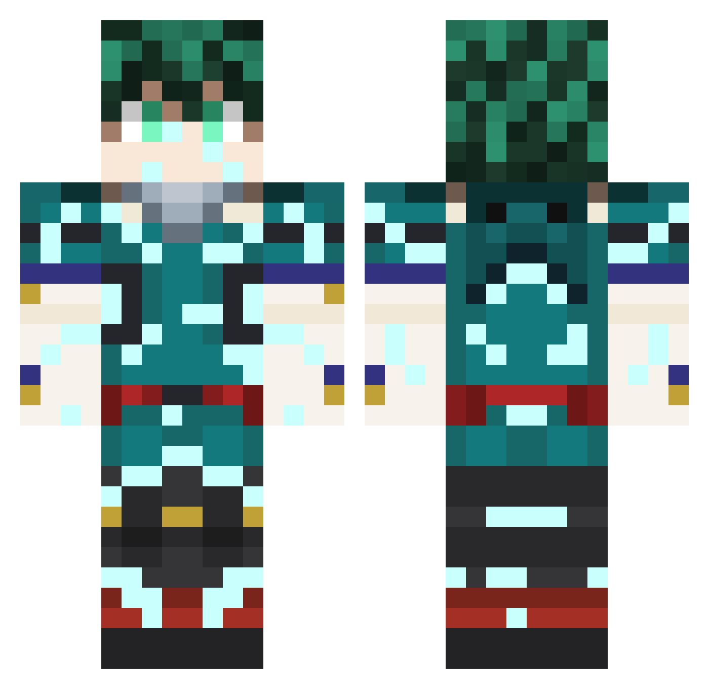 Darius4k Minecraft skin, front and back view