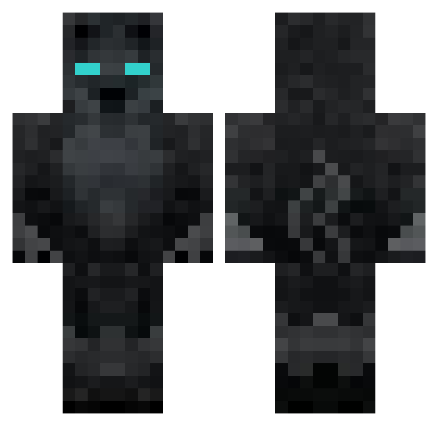 Blessedzin Minecraft skin, front and back view