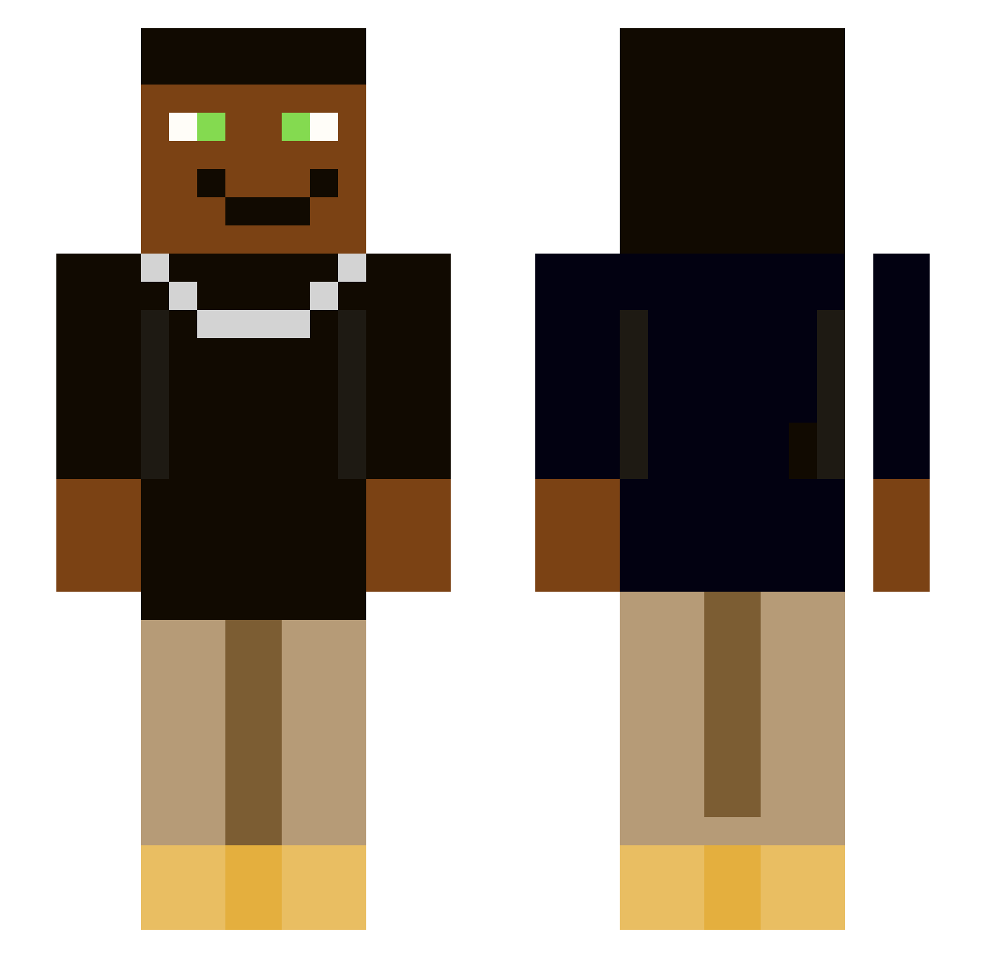 FreeYungFilly Minecraft skin, front and back view