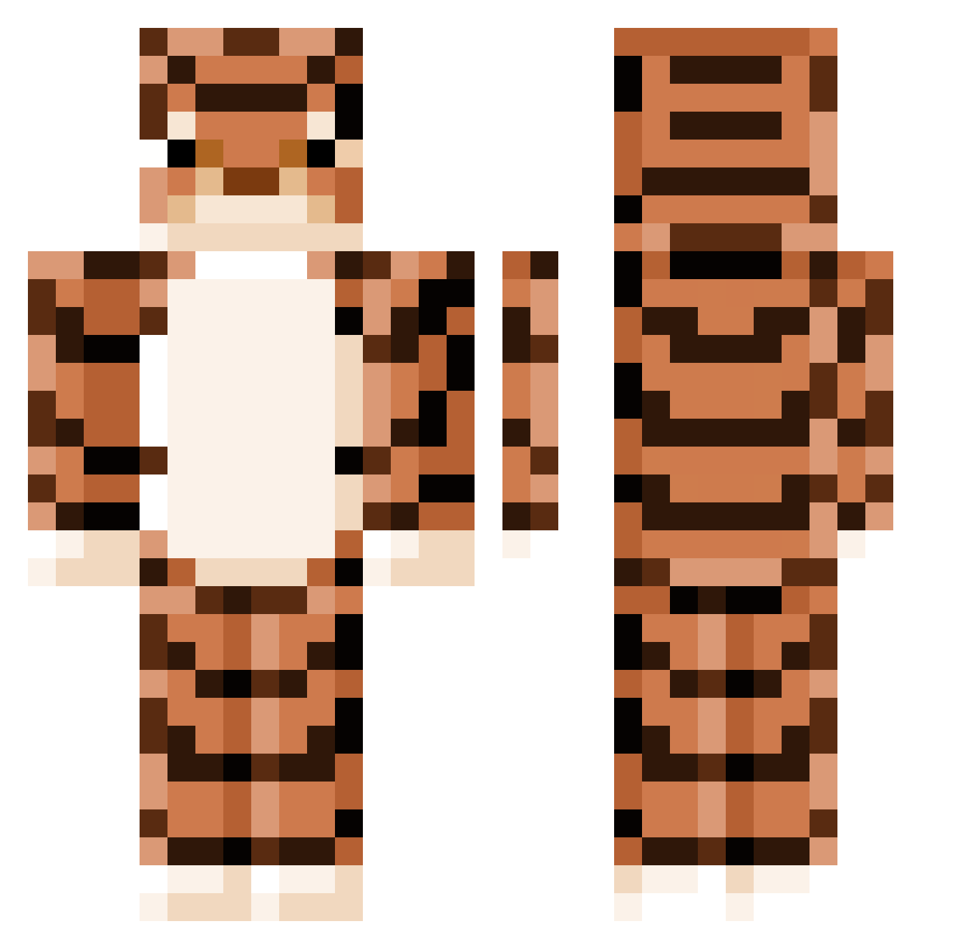 BladeScars Minecraft skin, front and back view