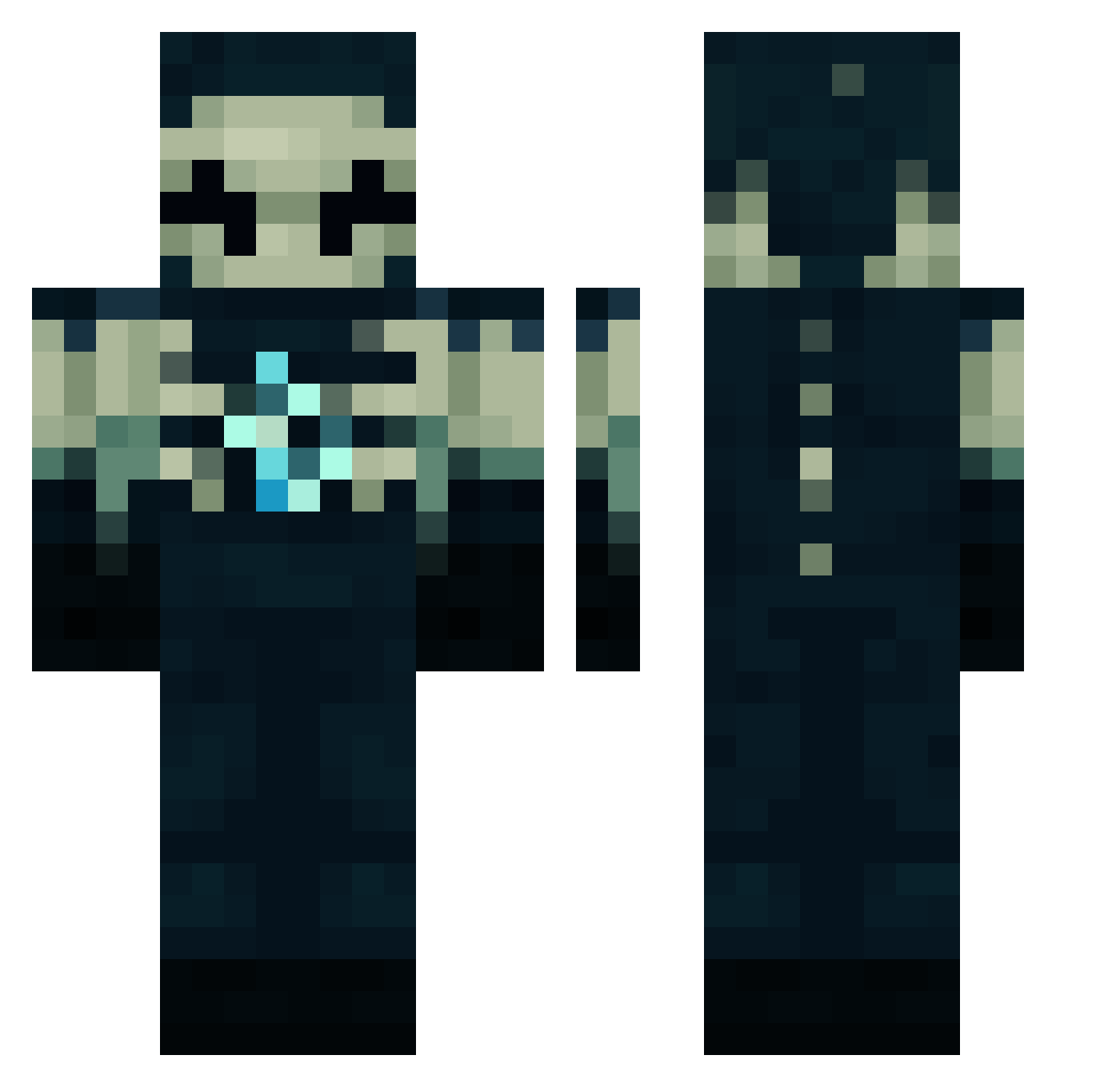 Oscarote1093 Minecraft skin, front and back view